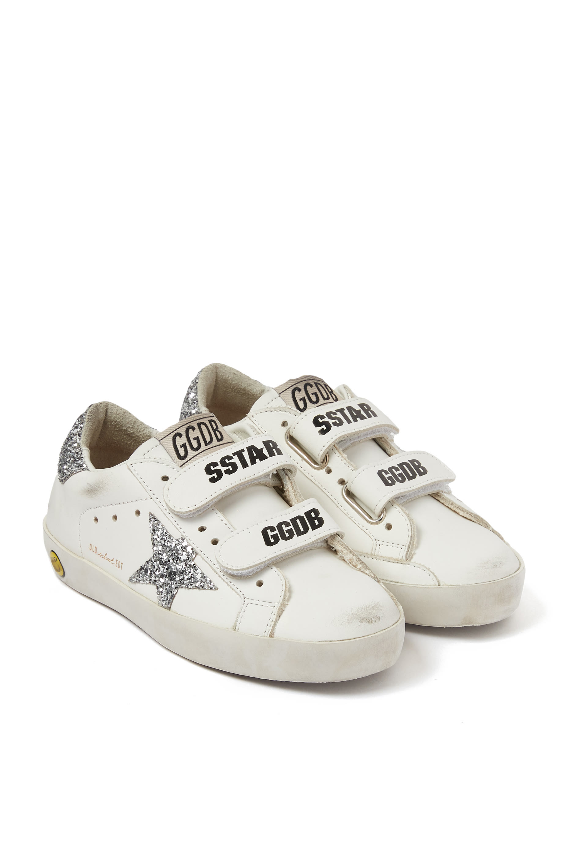 Kids Old School Glitter Star Sneakers