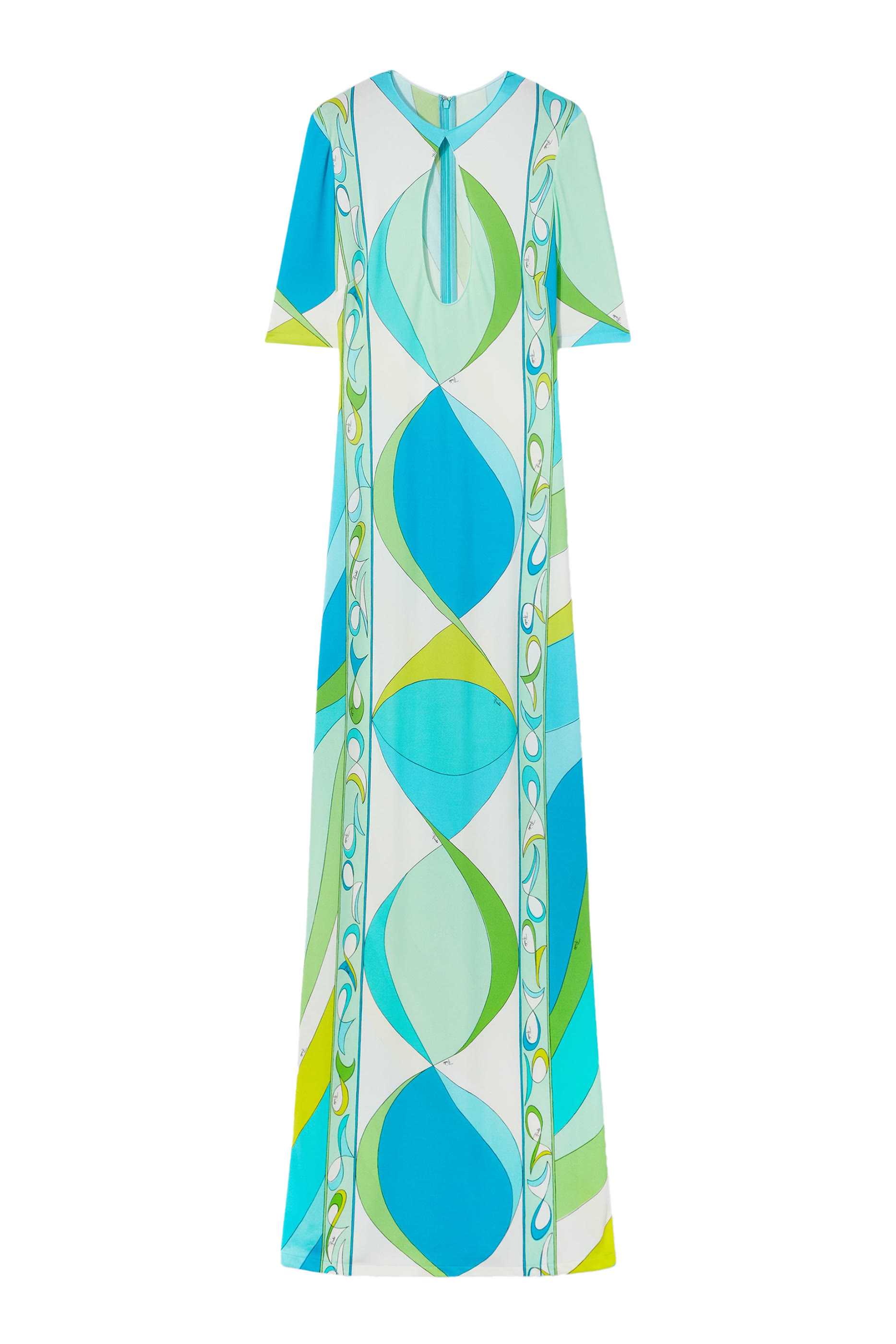 Pesci-Print Cut-Out Maxi Dress