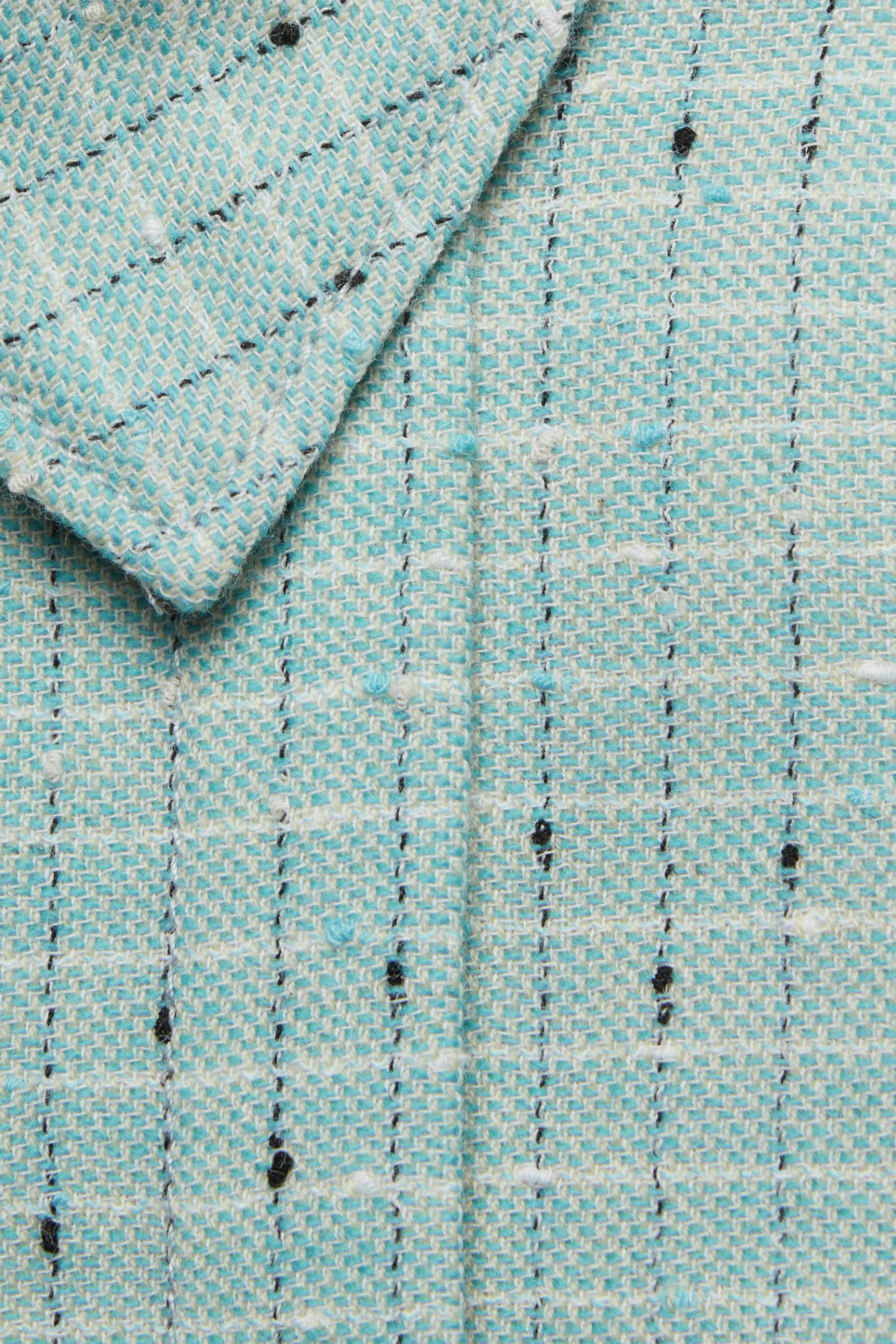 Kids Check Damier Wool Coat