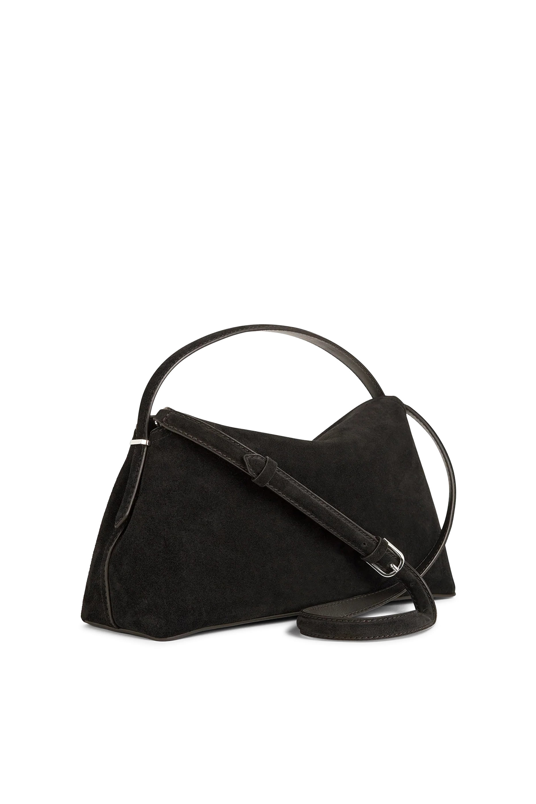 T-Lock Suede Top Handle Bag