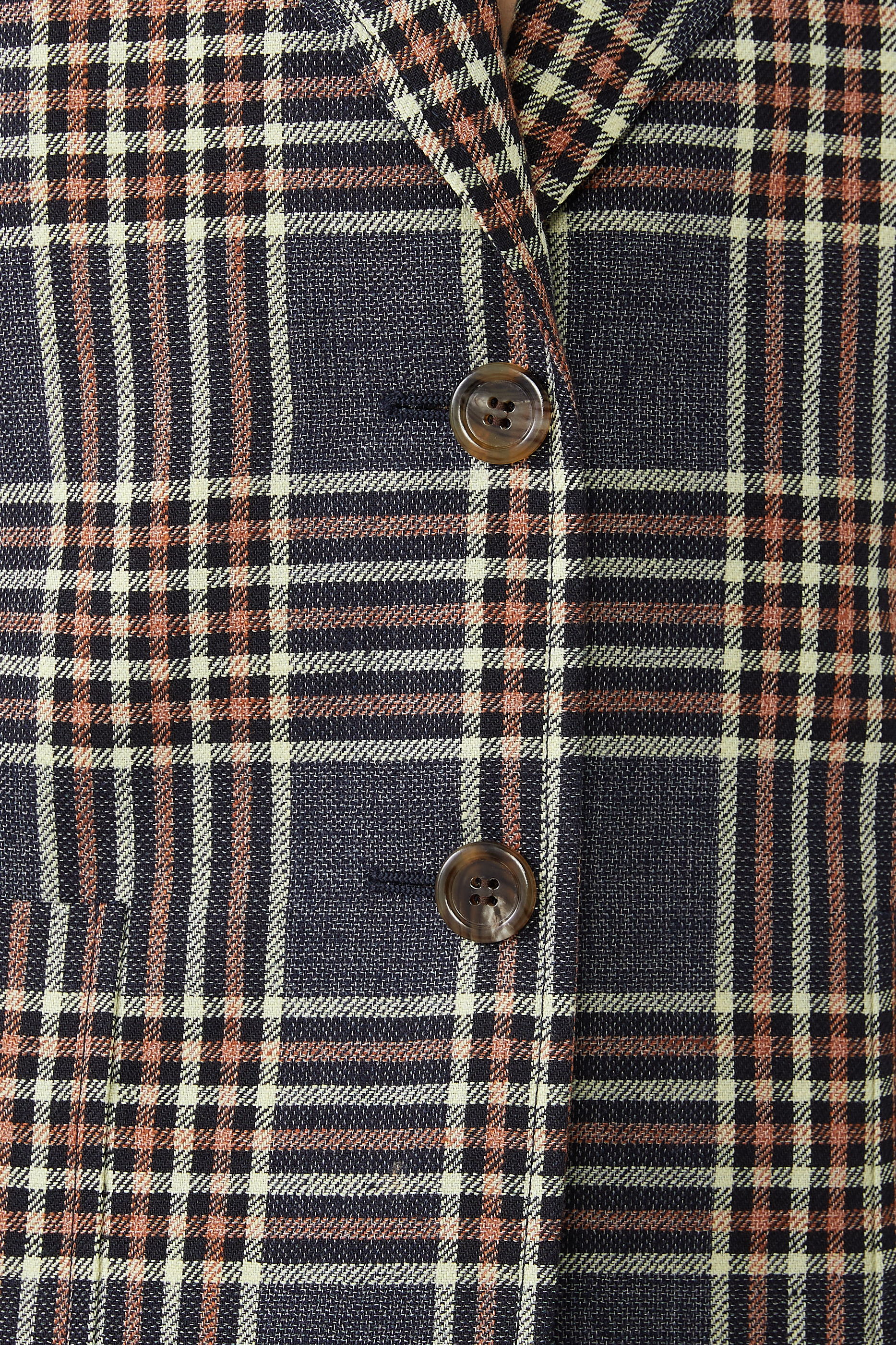 Linen Silk Check Blazer