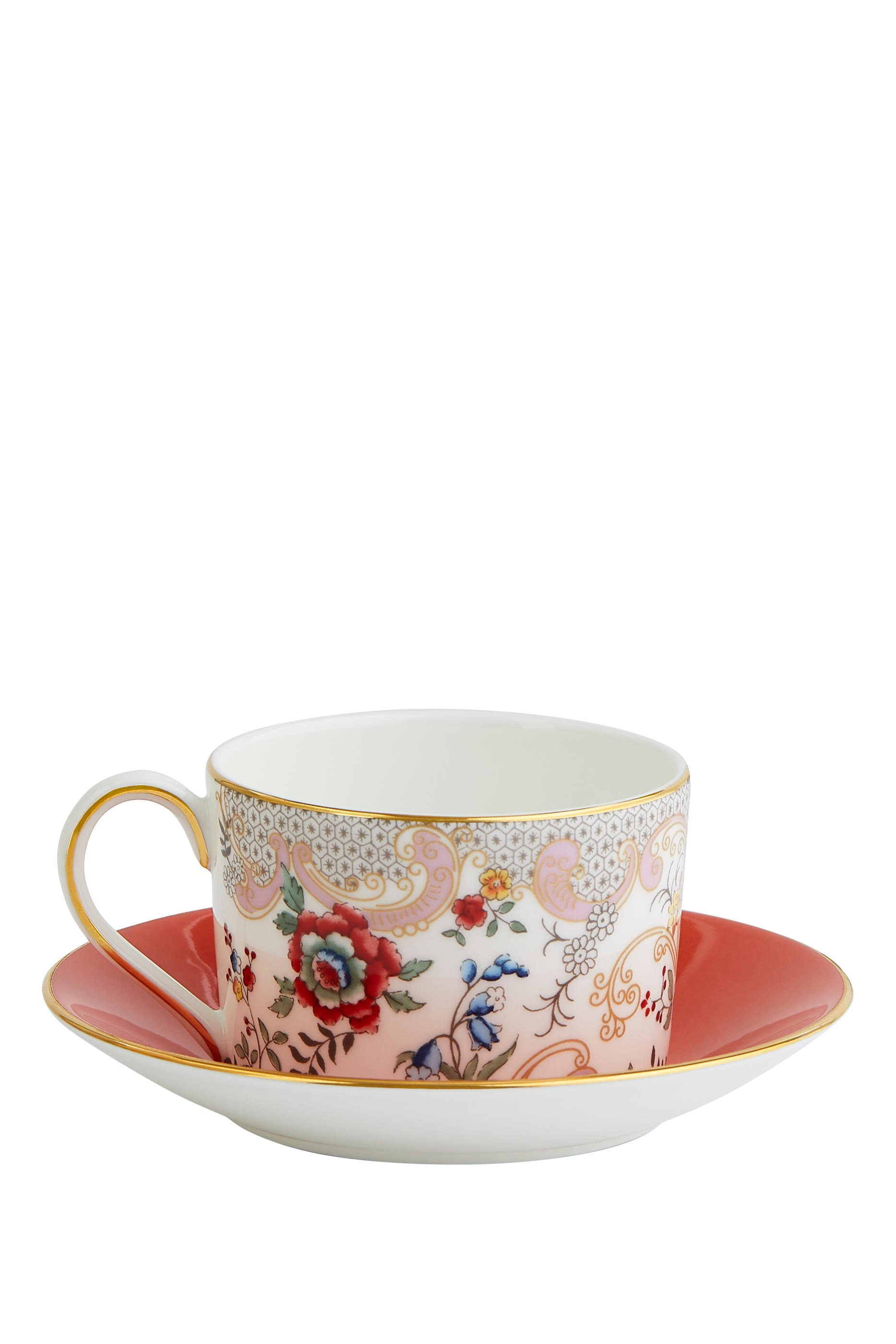 Wonderlust Rococo Flowers Teacup & Saucer