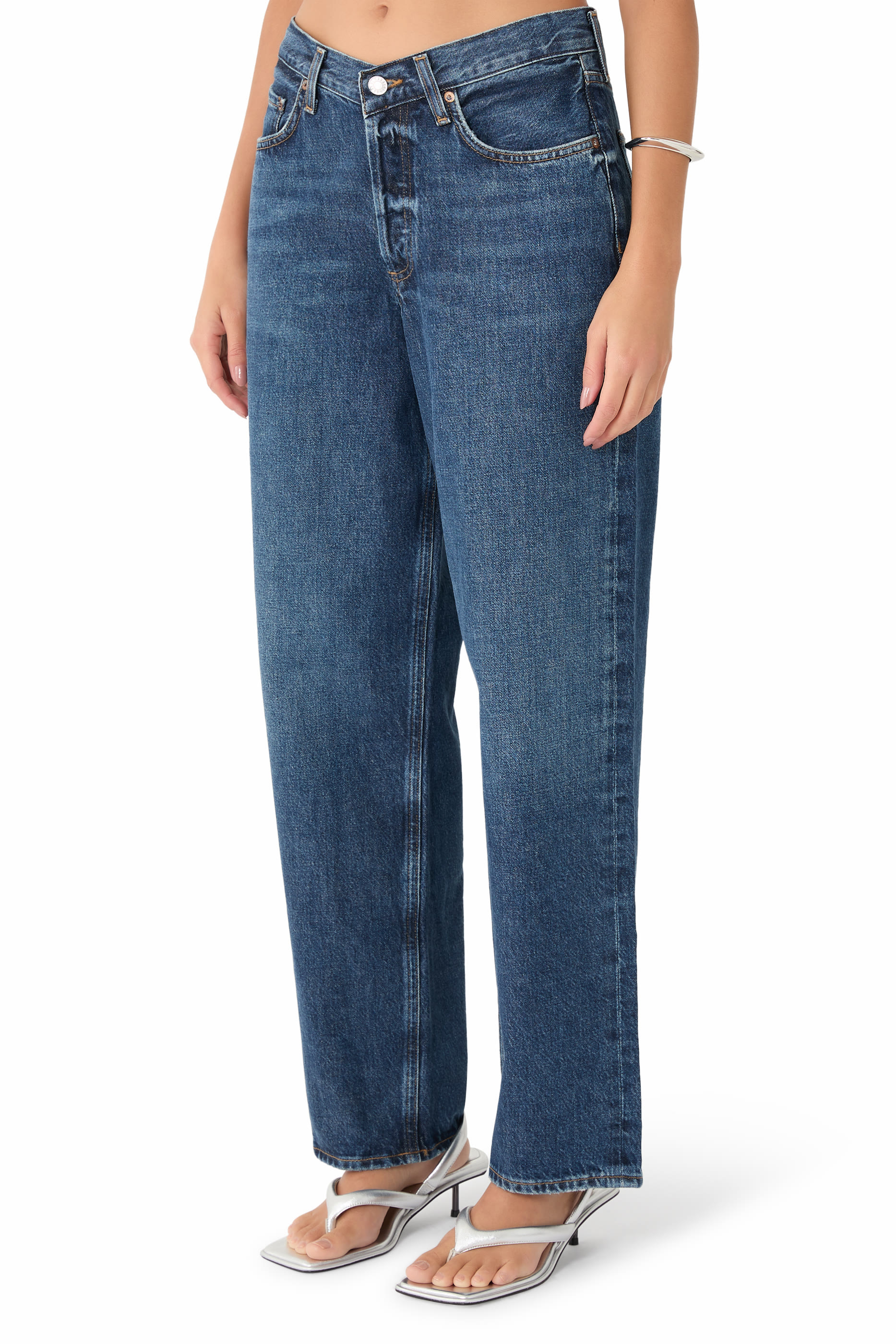 V-Waist Baggy Jeans