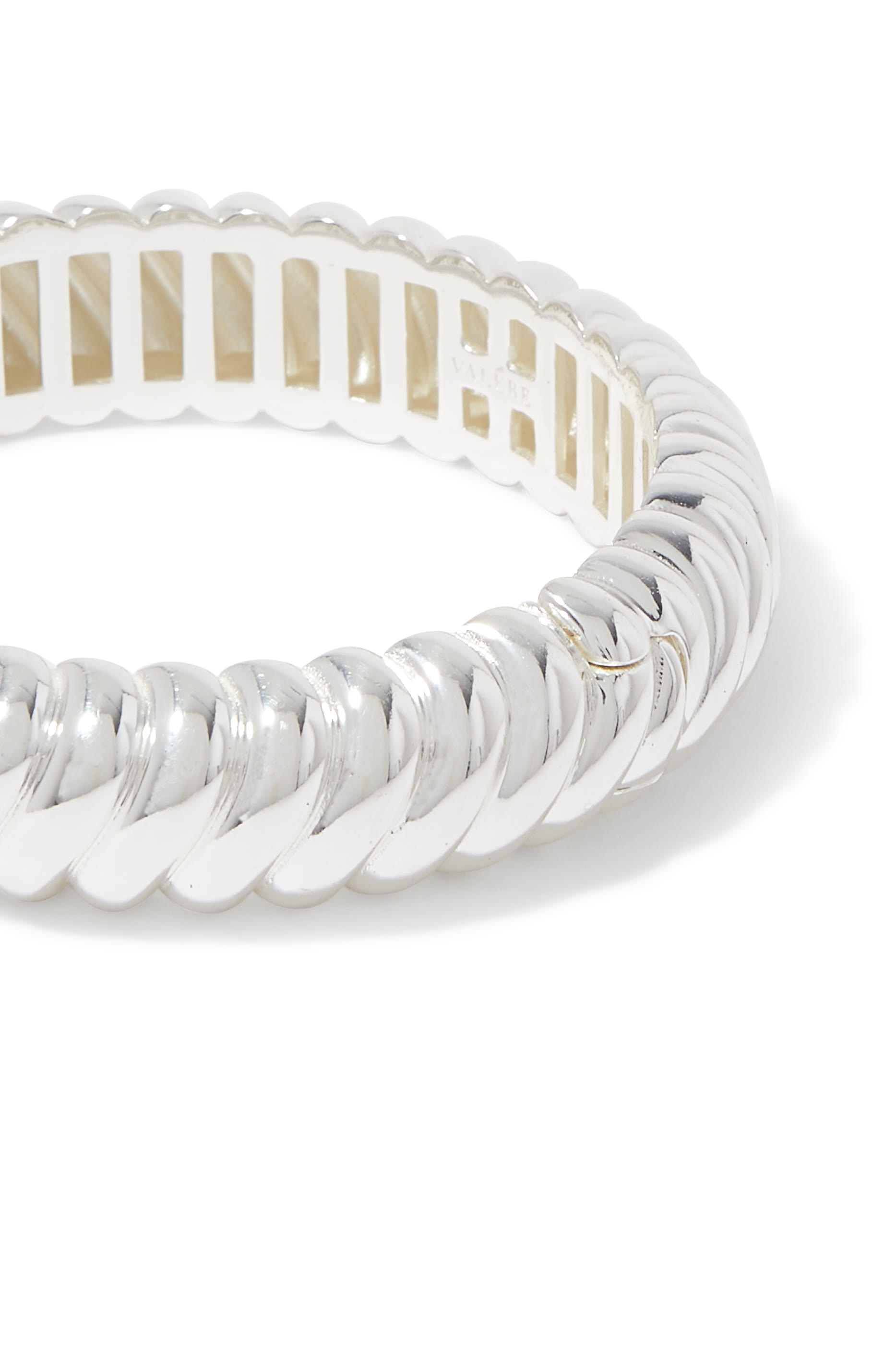 Ripple Bangle, Silver Plated Brass