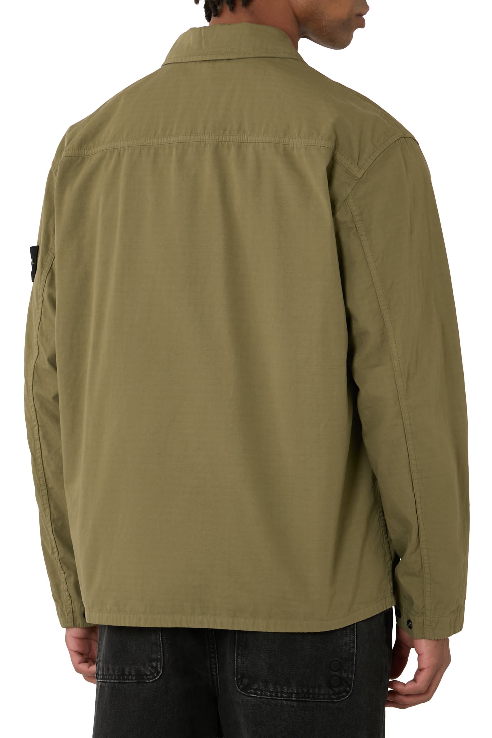 Zip-Up Pocket Overshirt