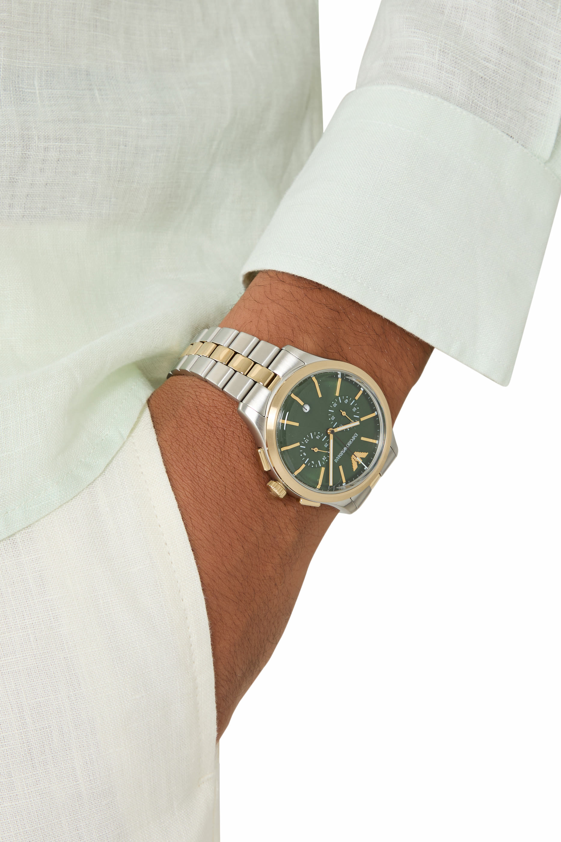 Chronograph Two-Tone Stainless Steel Watch 