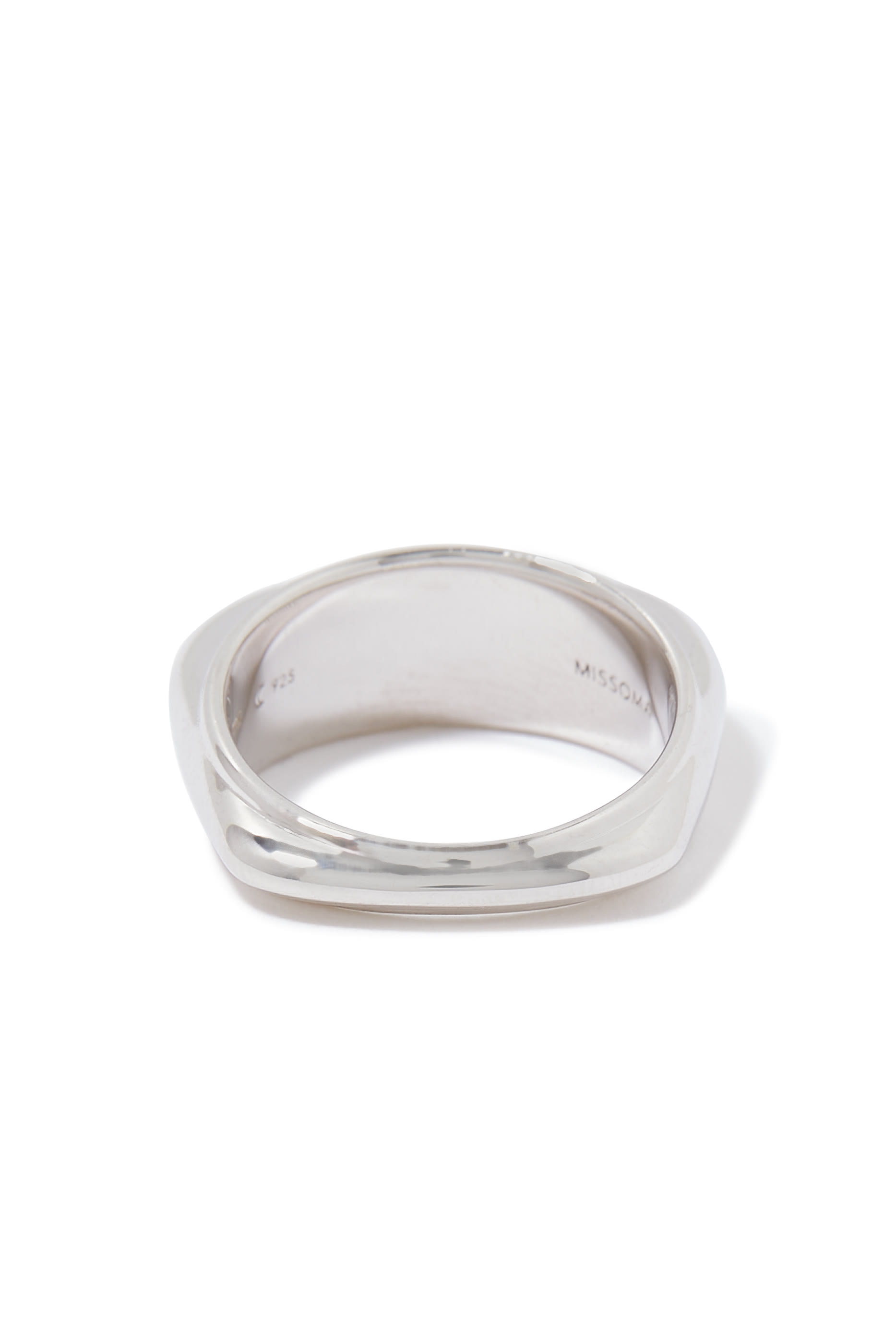 Hera Dome Stacking Ring, Rhodium Plating on Recycled Sterling Silver