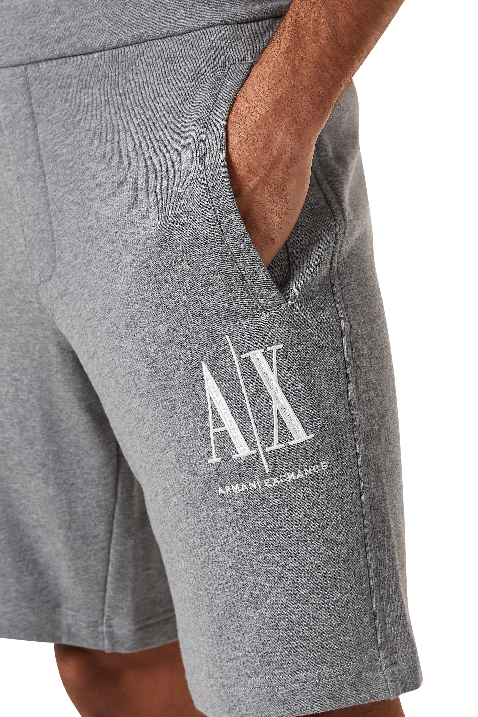 Logo Embroidery Cotton Shorts