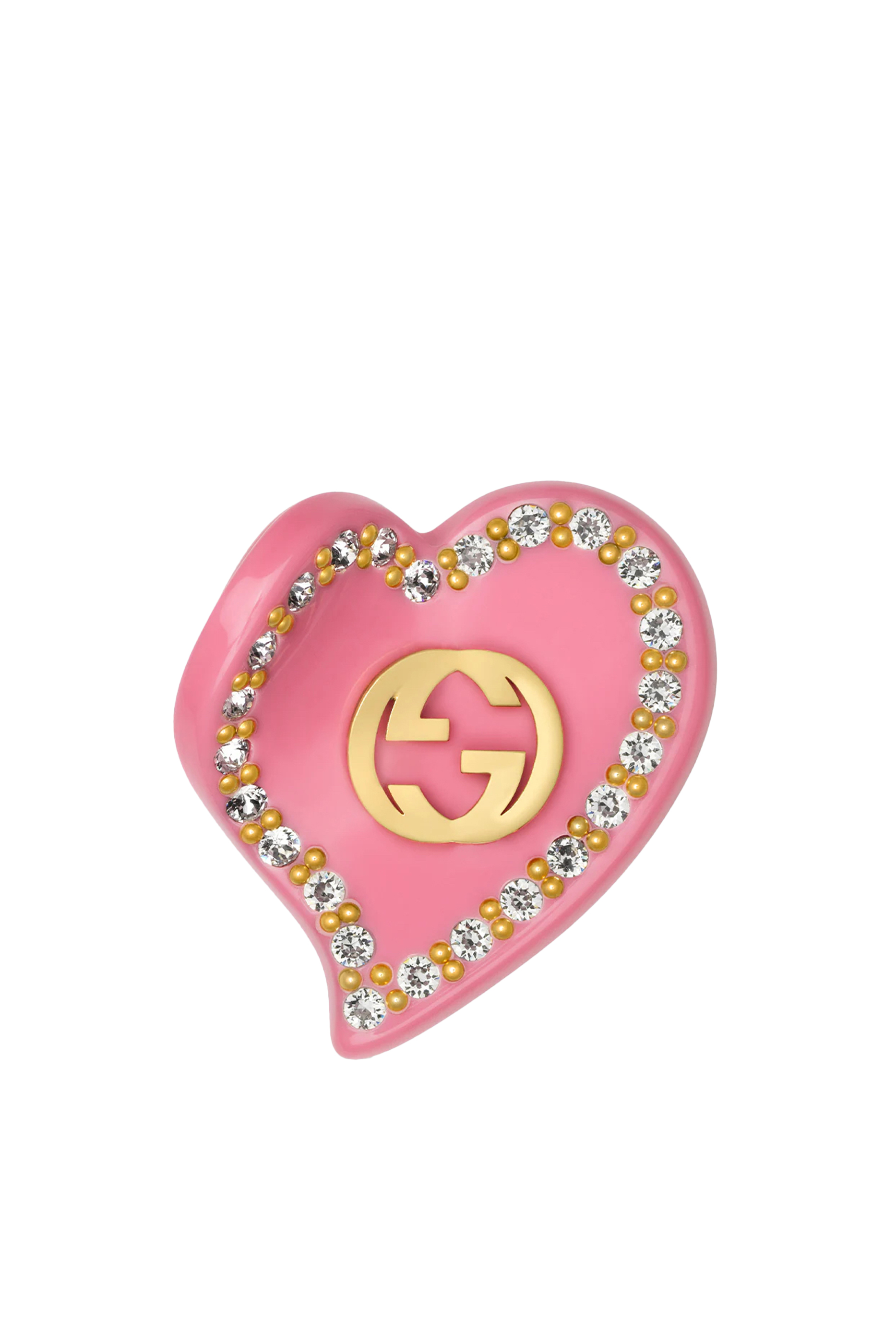 Interlocking G Heart Hair Clip