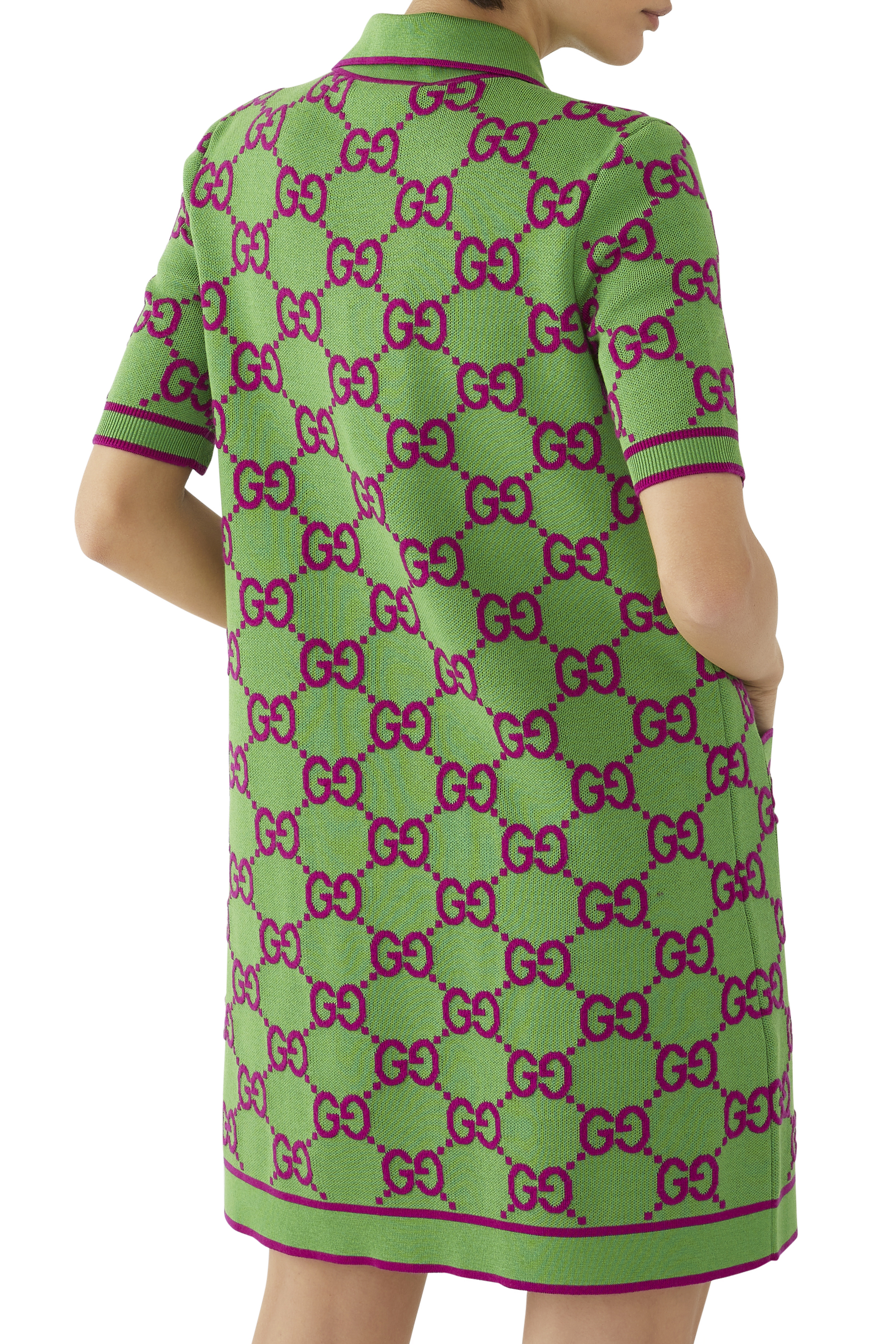 Silk Blend Polo Dress