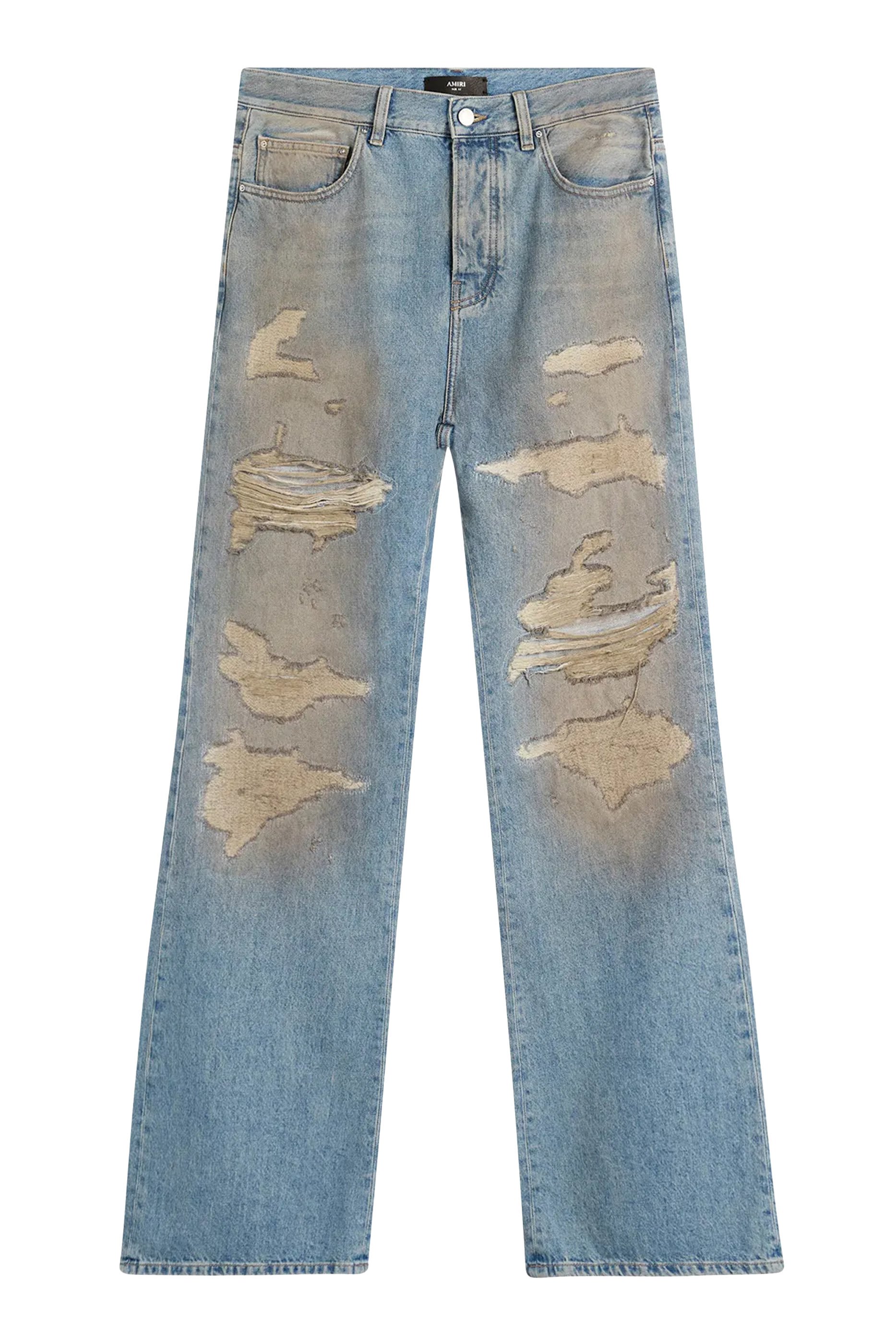 Repaired Boot Cut Jeans