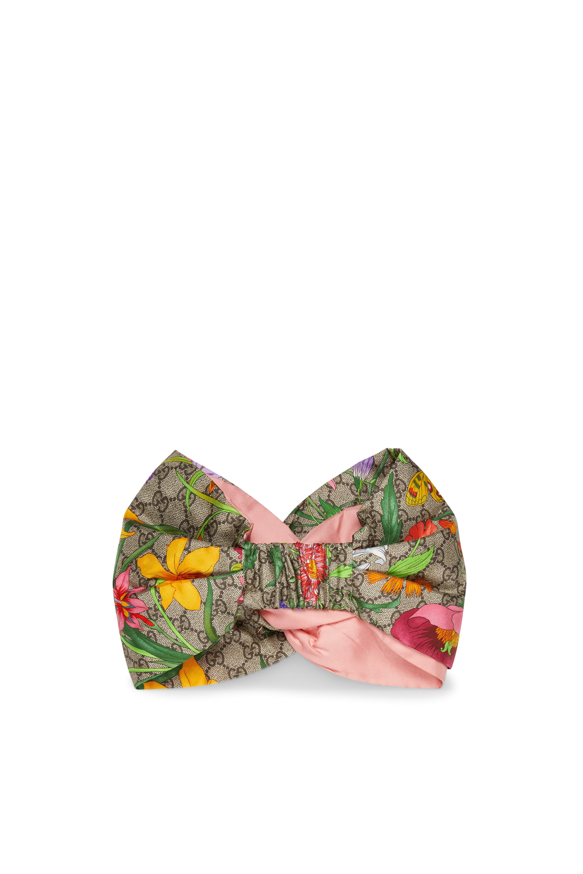 GG Flora Print Silk Headband
