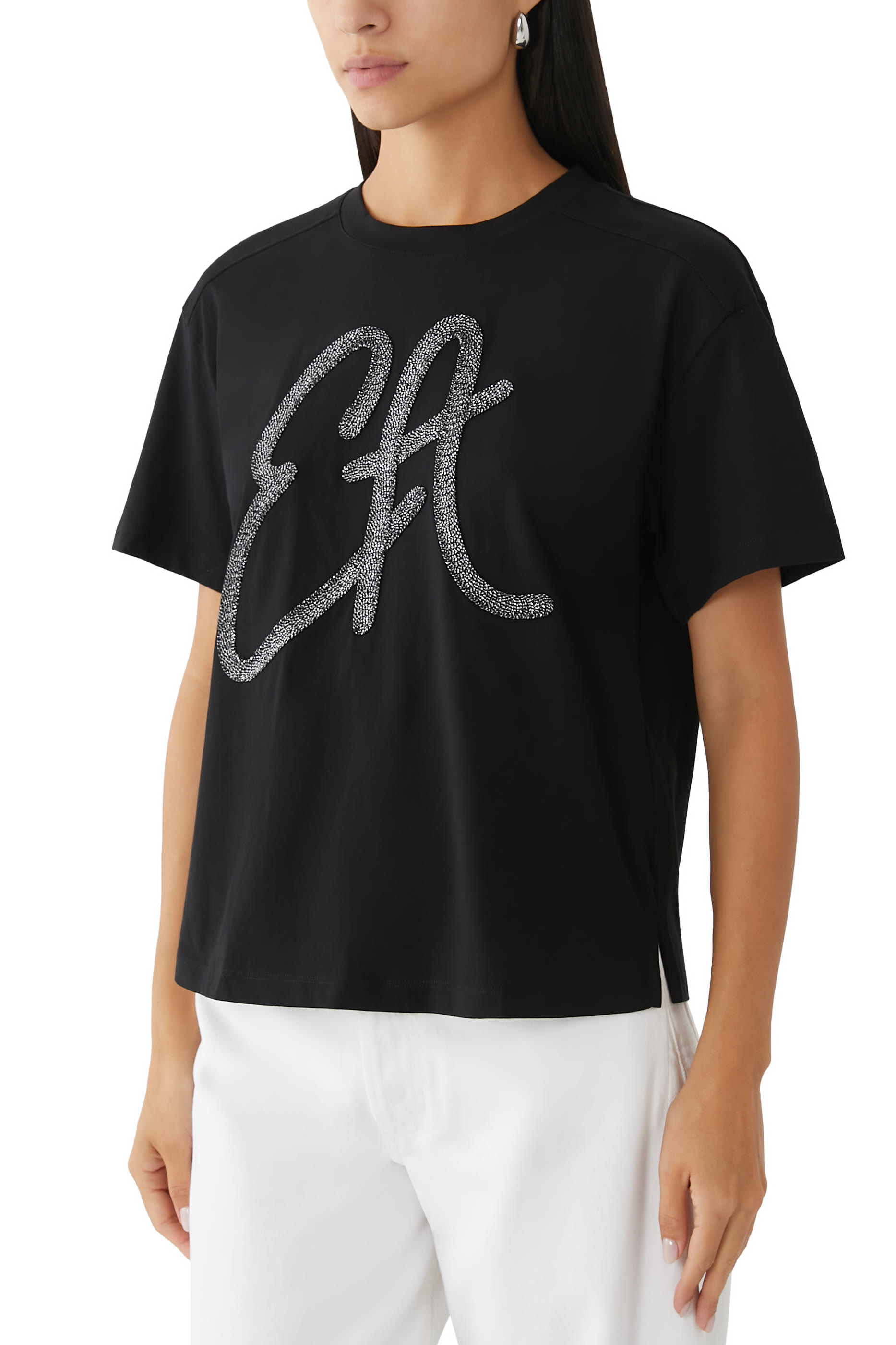 EA Lurex Logo T-Shirt
