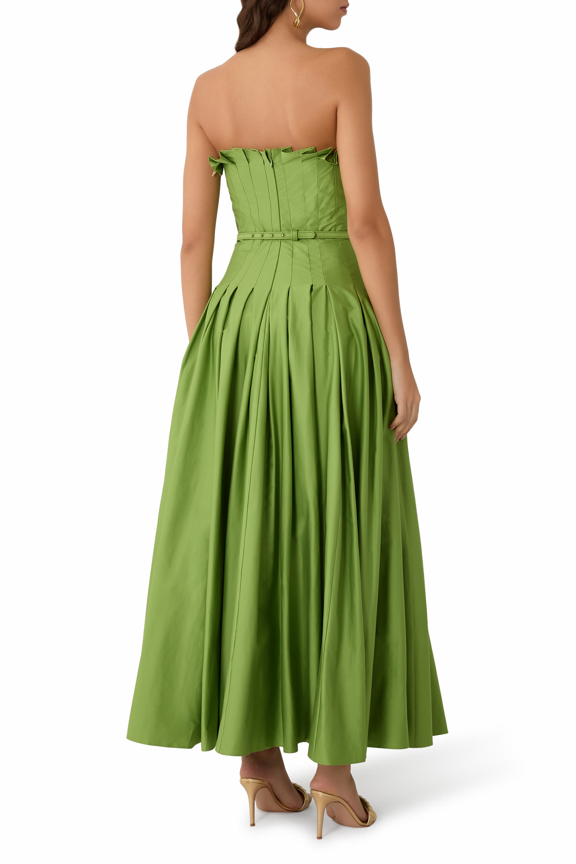 Strapless Cotton Twill Dress