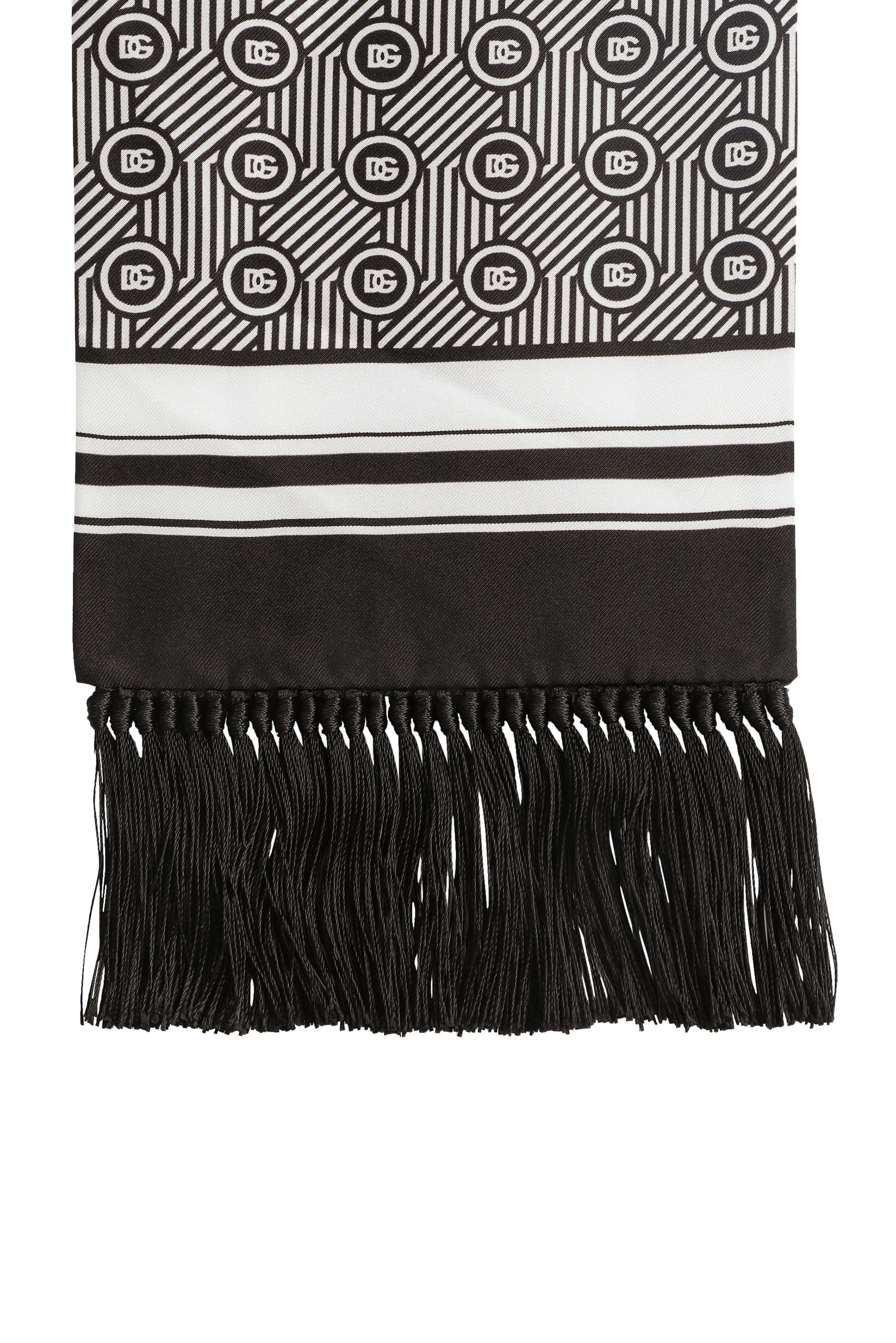 Silk Twill Micro Design Logo Scarf