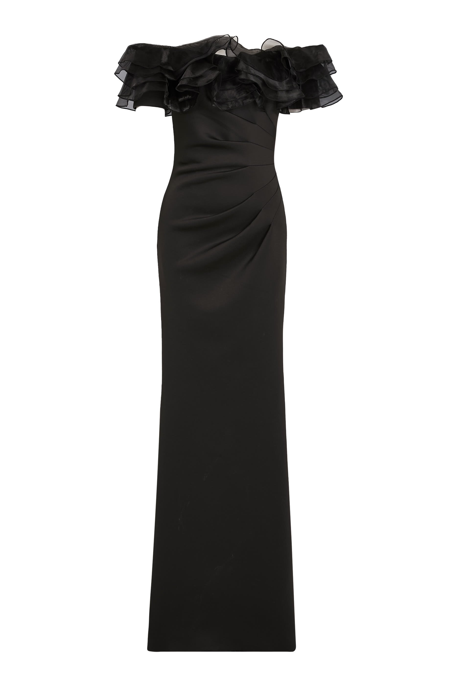 Ruffle Off-Shoulder Gown