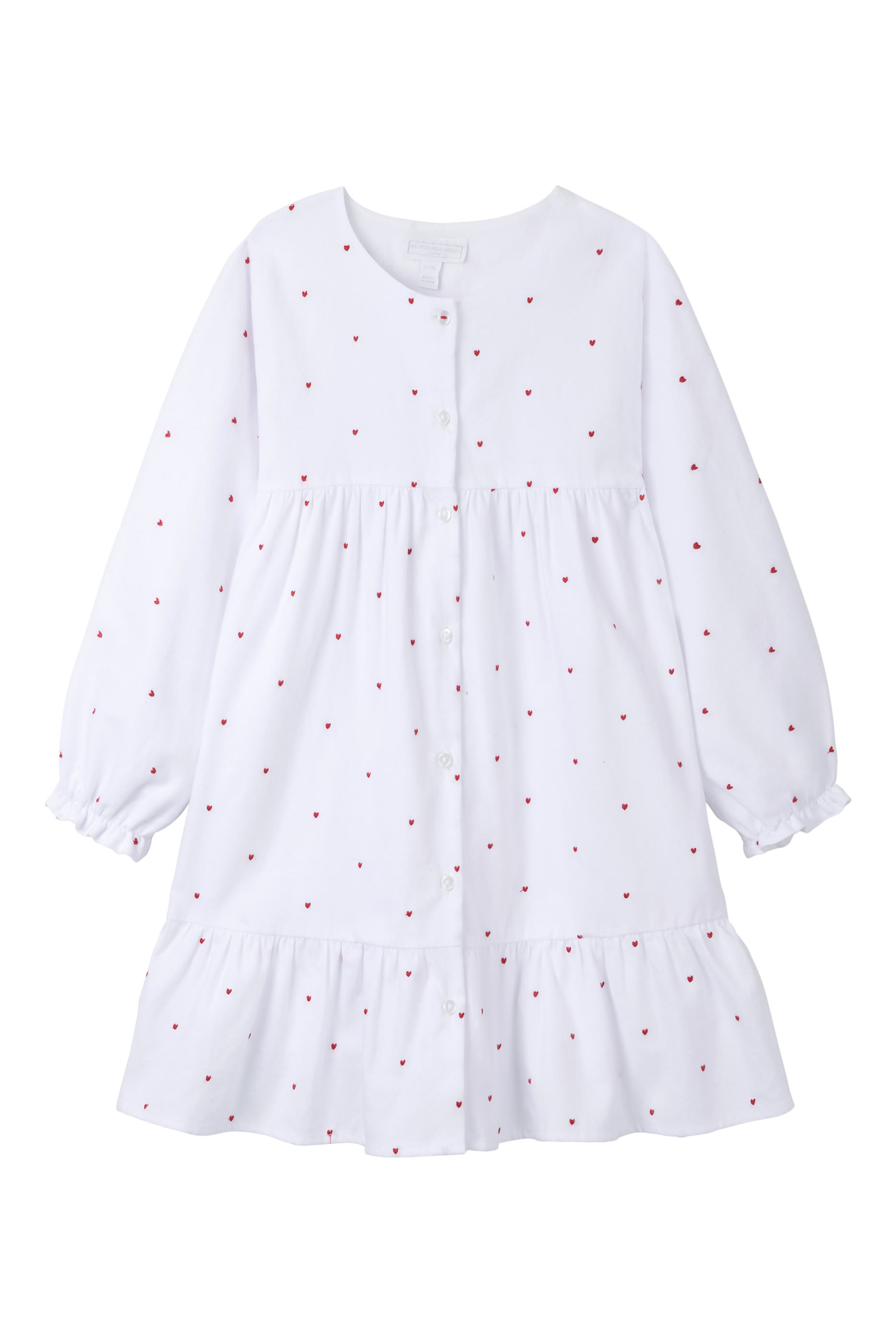 Kids Heart Embroidered Organic Cotton Romper