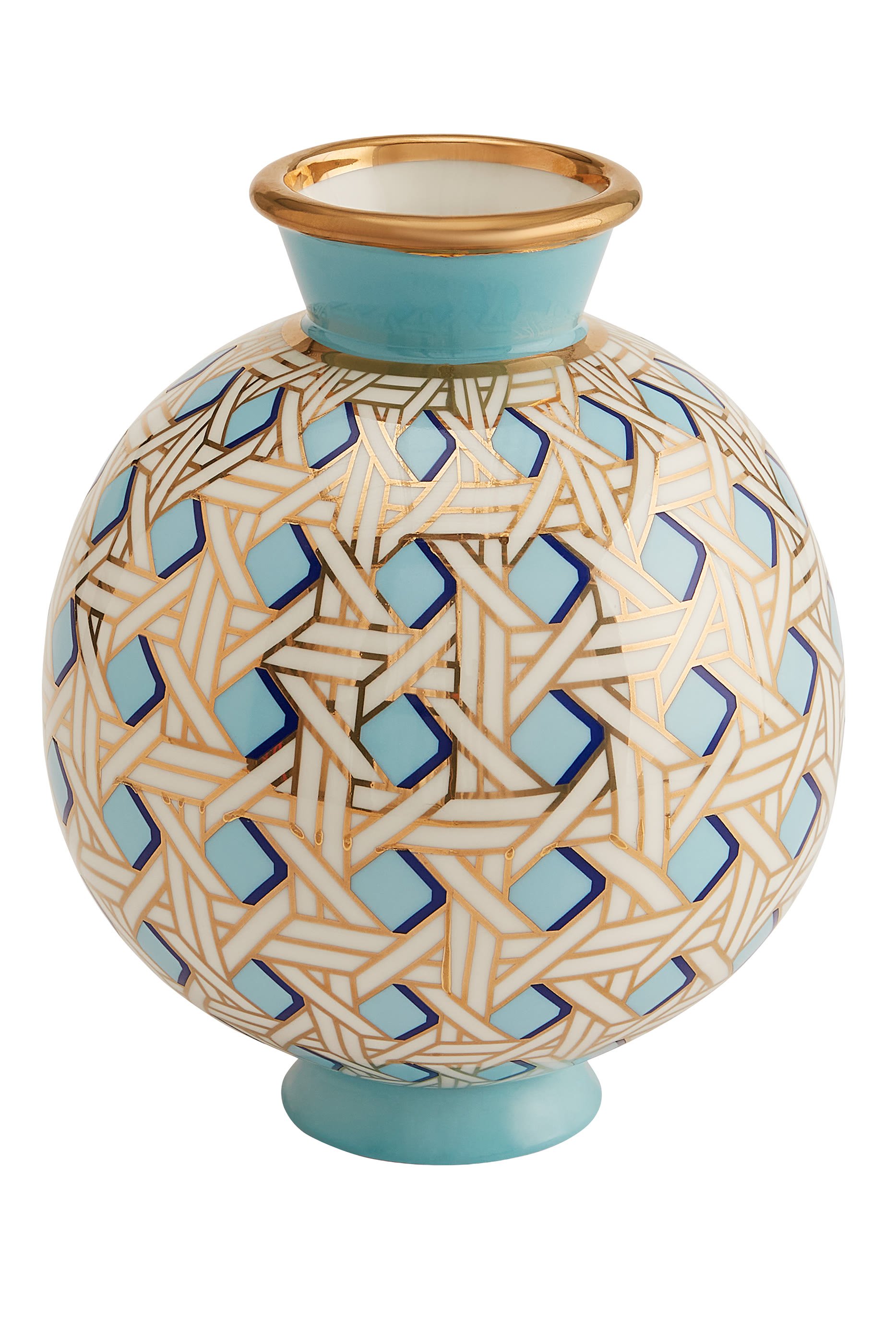 Basketweave Round Vase