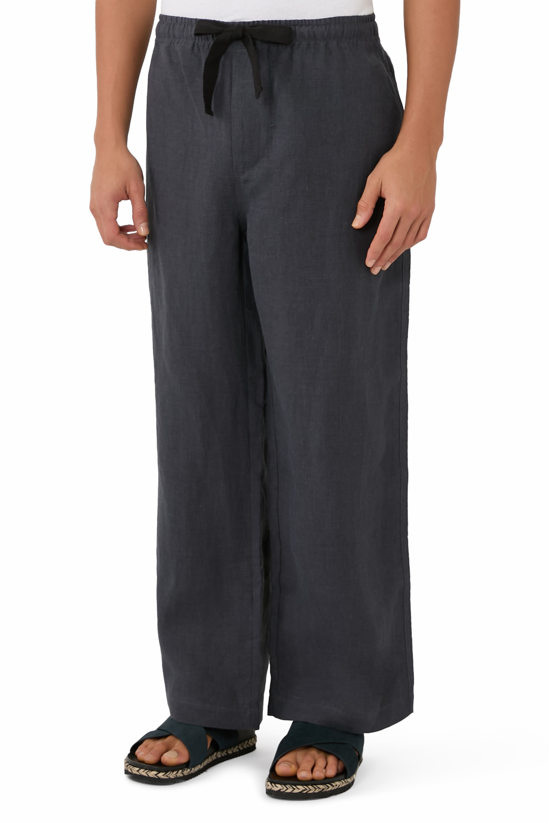 Wide Leg Linen Trousers