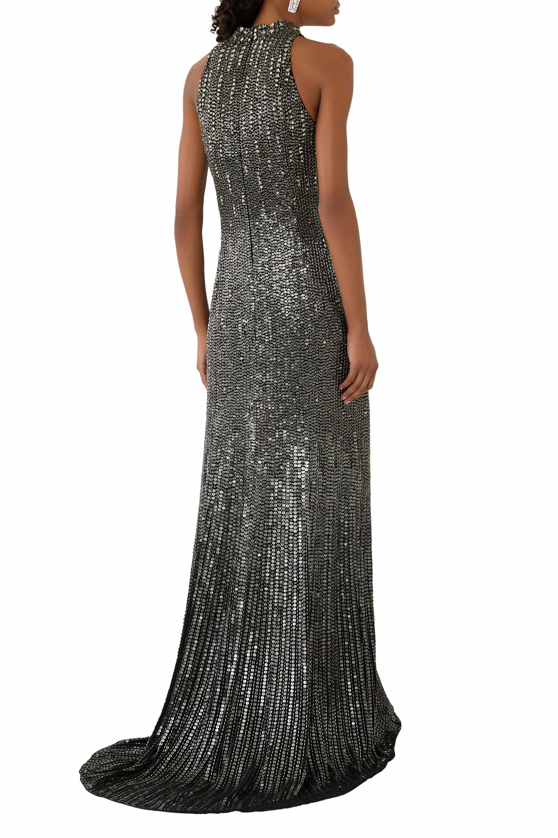 Benue Halter Embroidered Gown