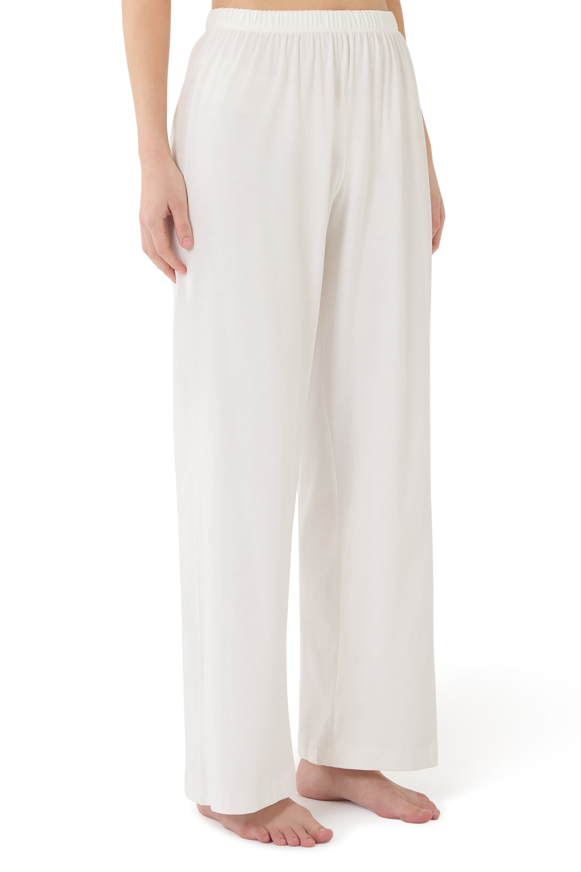  Organic Cotton Brushed Jersey Relaxed Piped Pyjama Set 