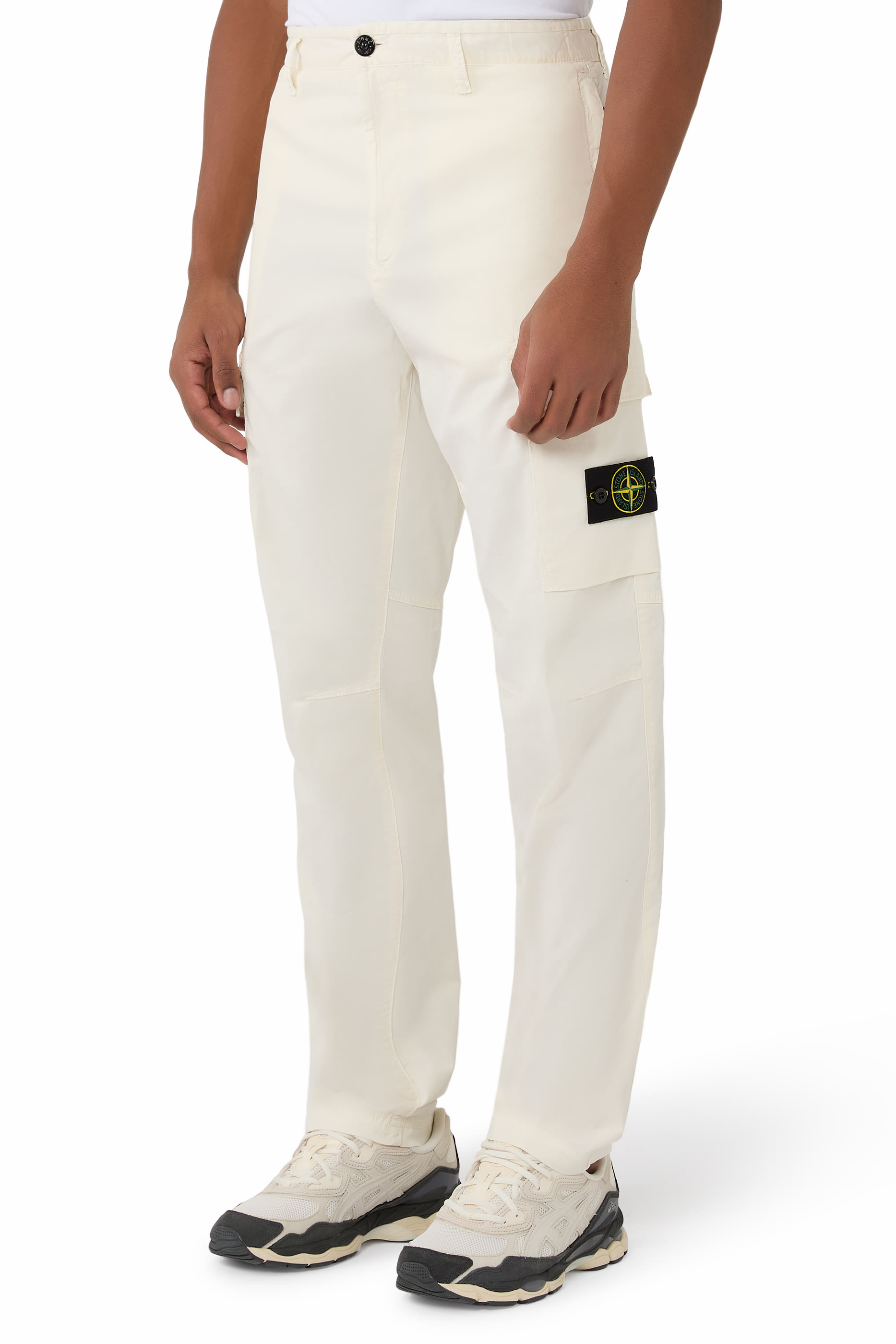 Supima® Cotton Twill Stretch Cargo Trousers