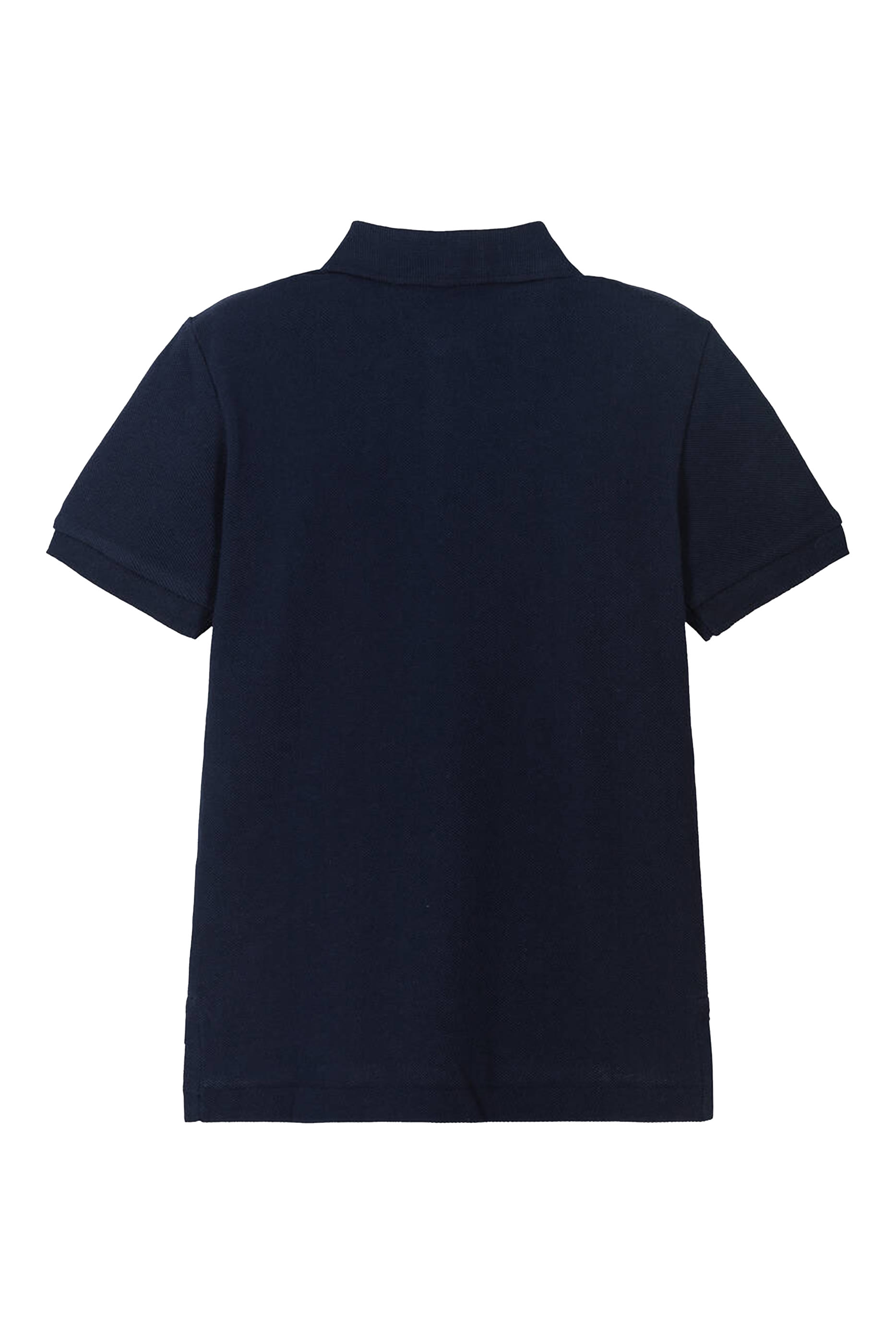 Kids Slim Fit Cotton Mesh Polo