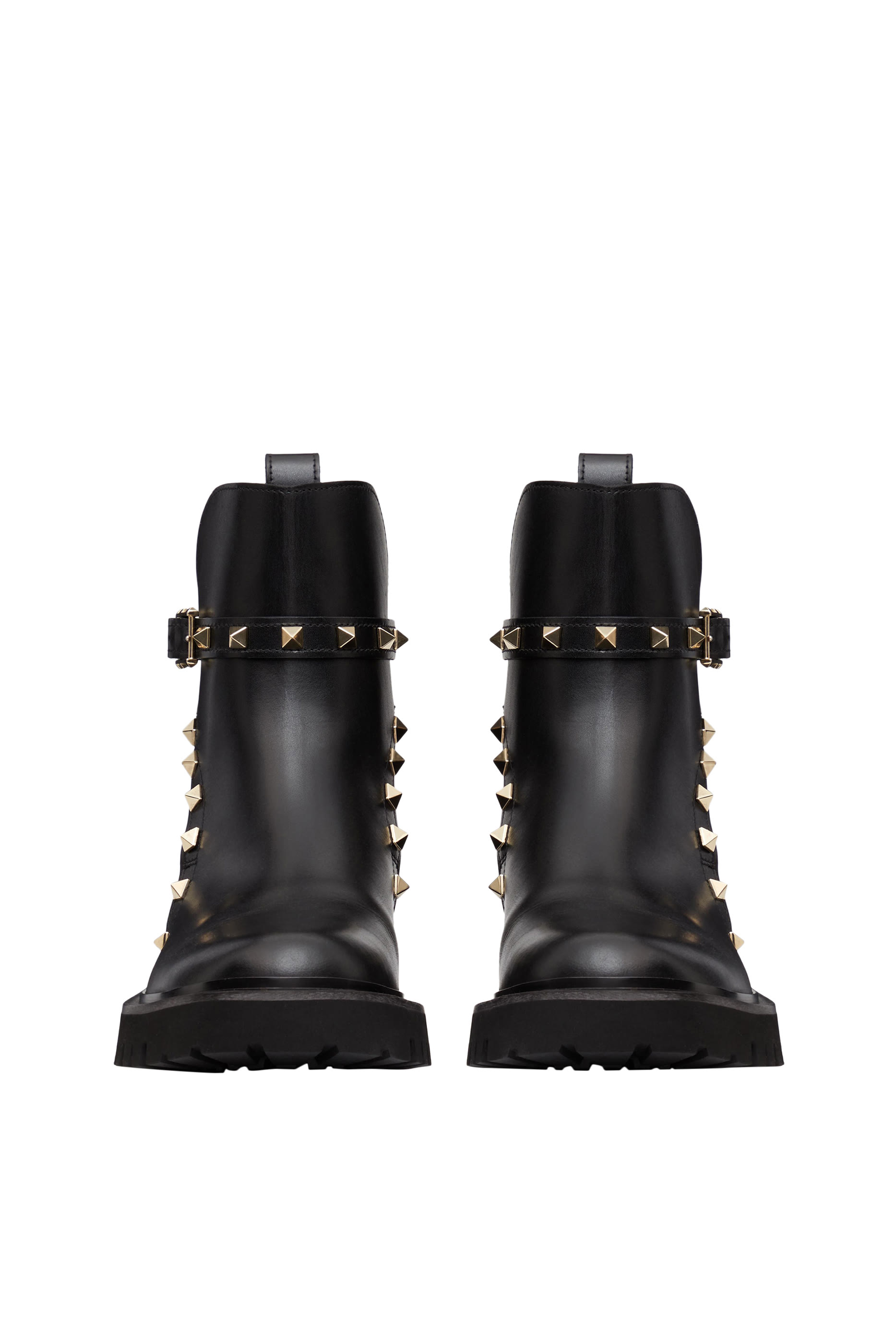 Rockstud Calfskin Ankle Boots