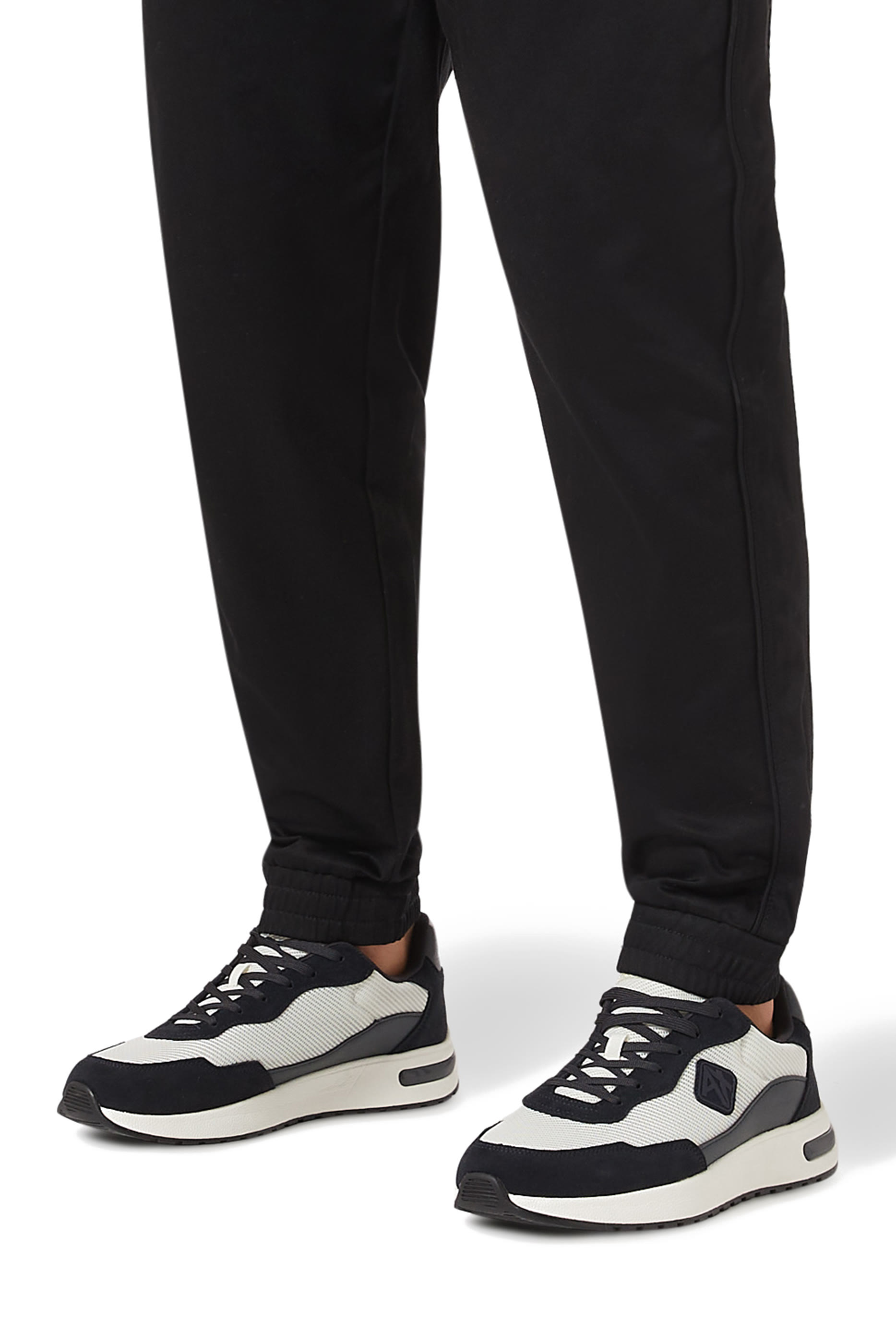 Rubber Logo Mesh Sneakers