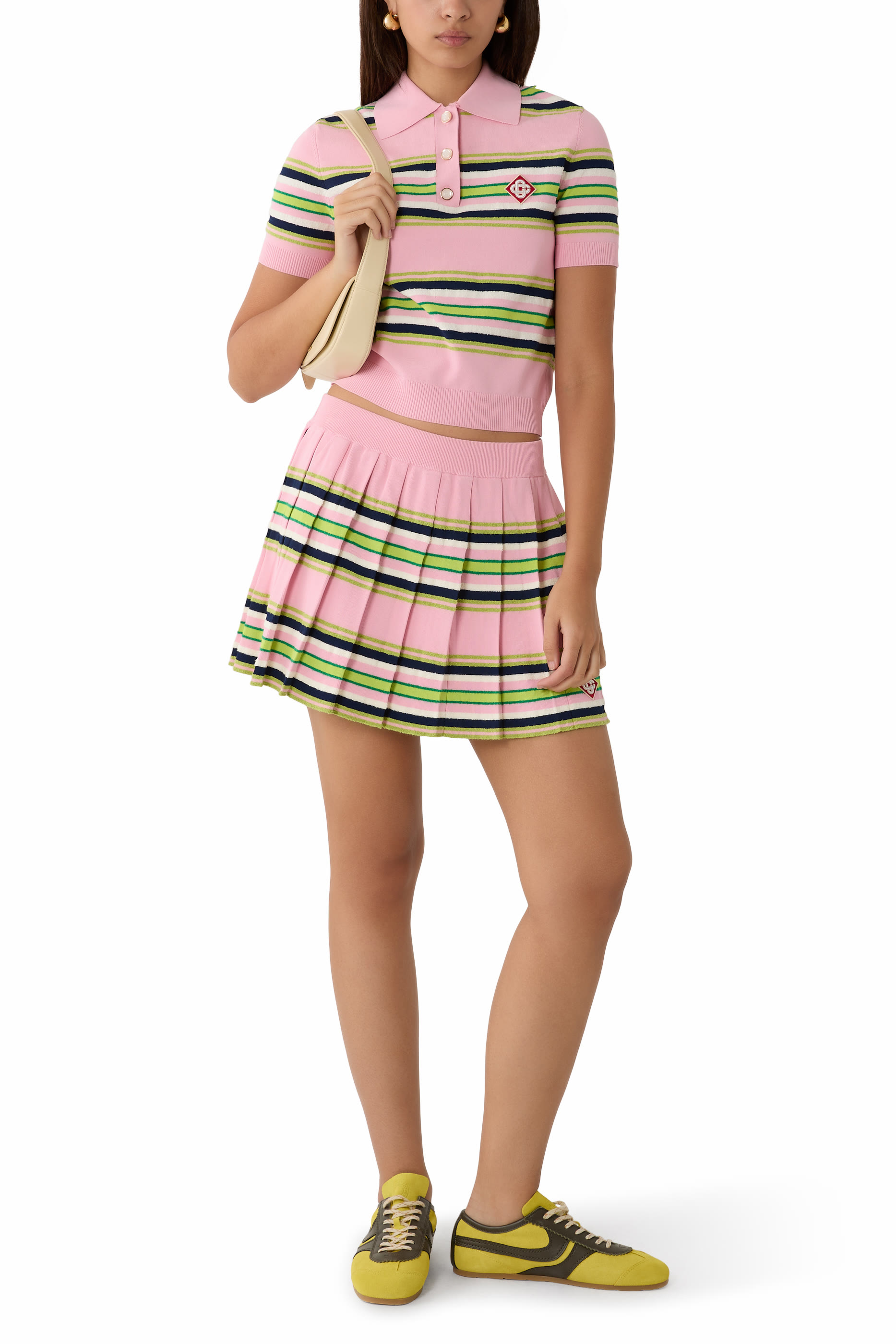 Striped Fitted Polo Shirt