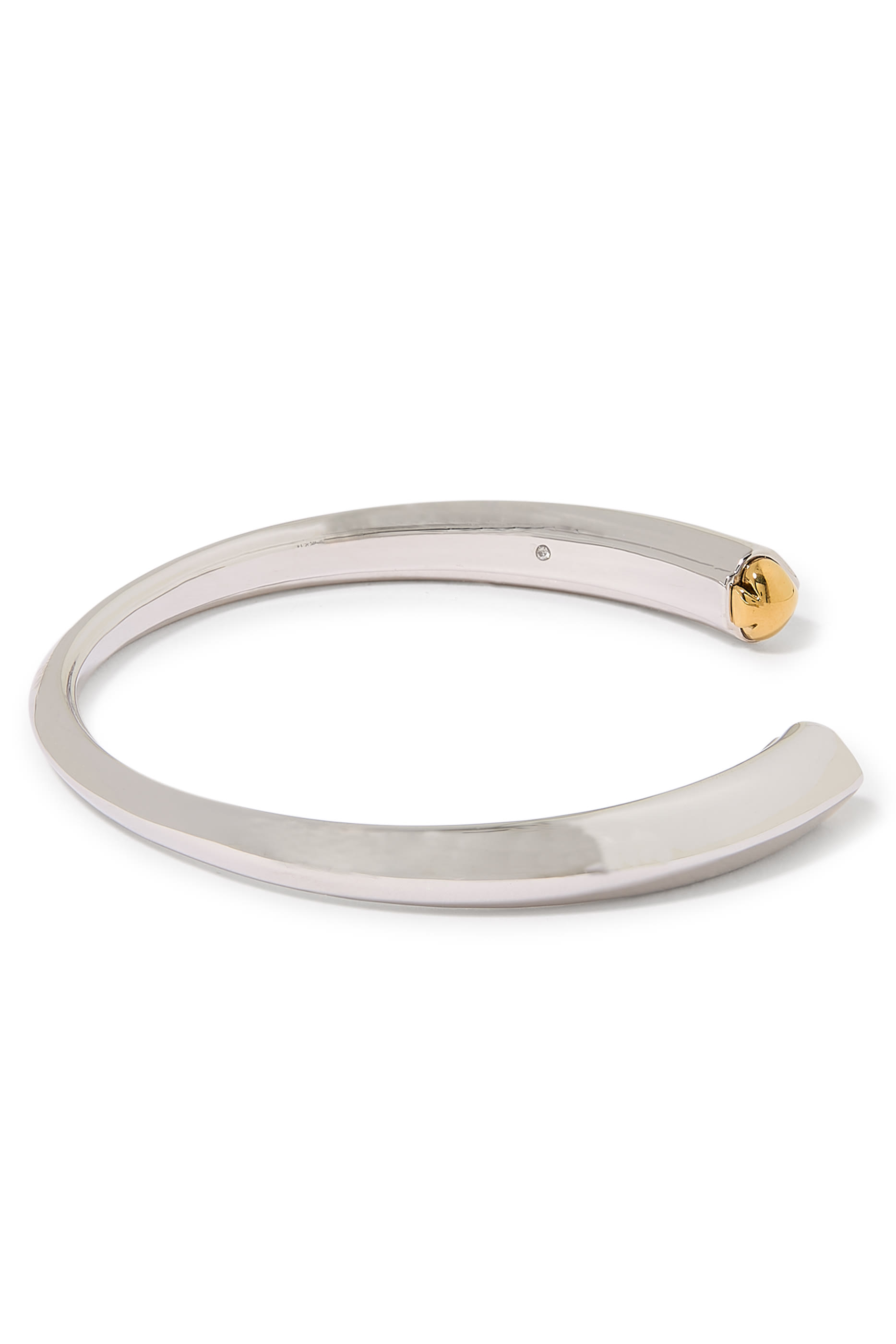 Sculpted Spade Cuff, Plated Metal