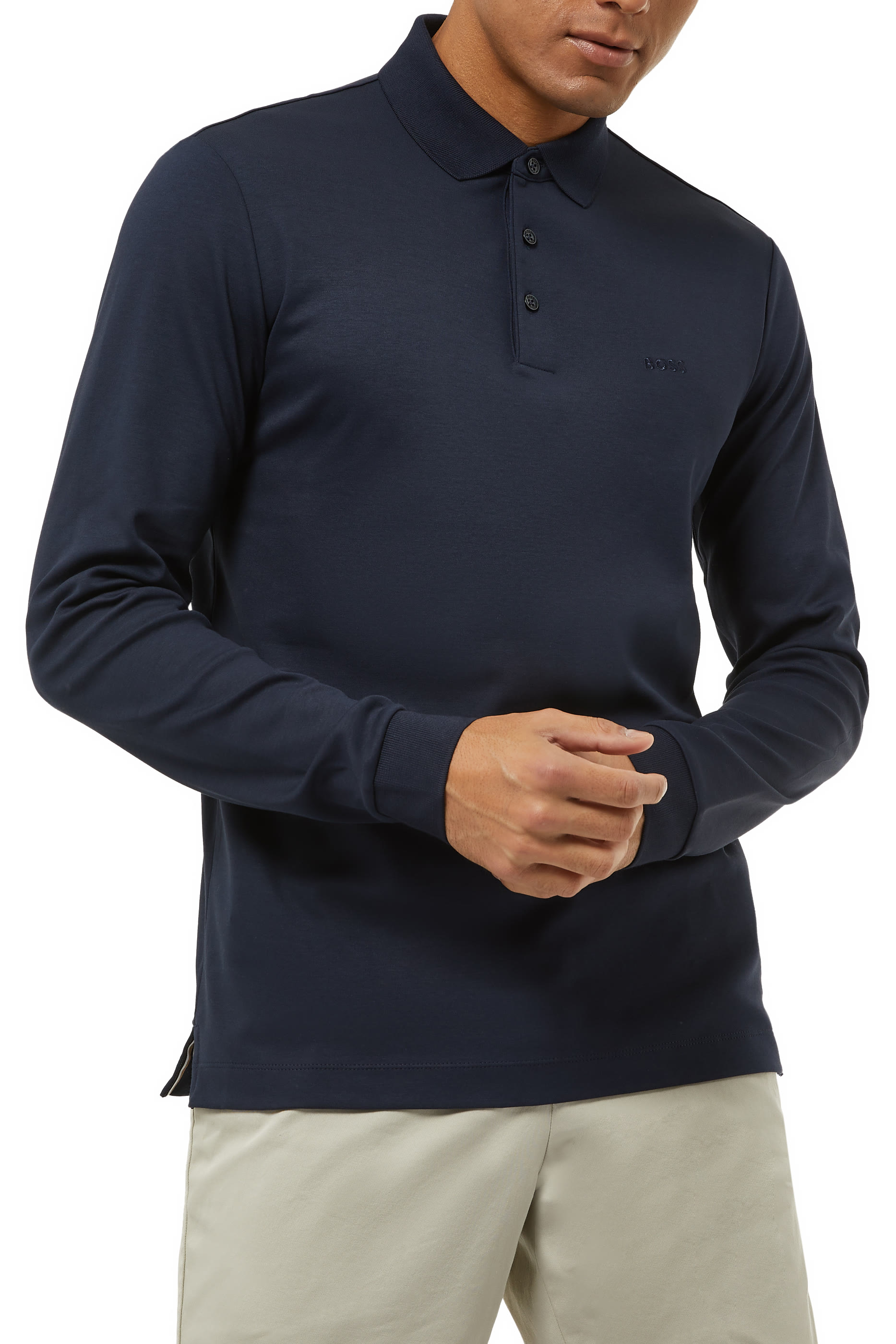 Organic-Cotton Polo Shirt With Embroidered Logo