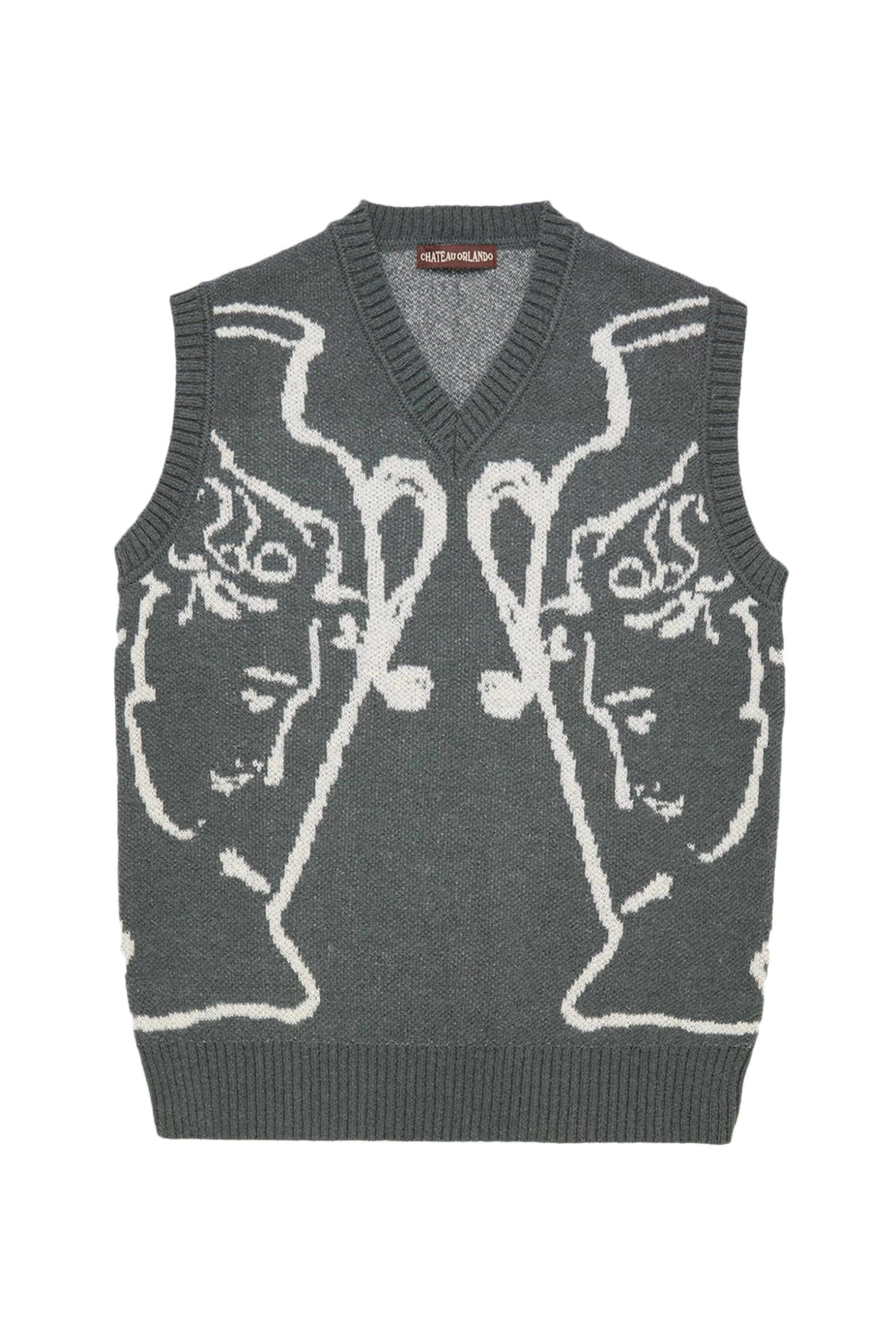 Grecian Urn V-Neck Vest