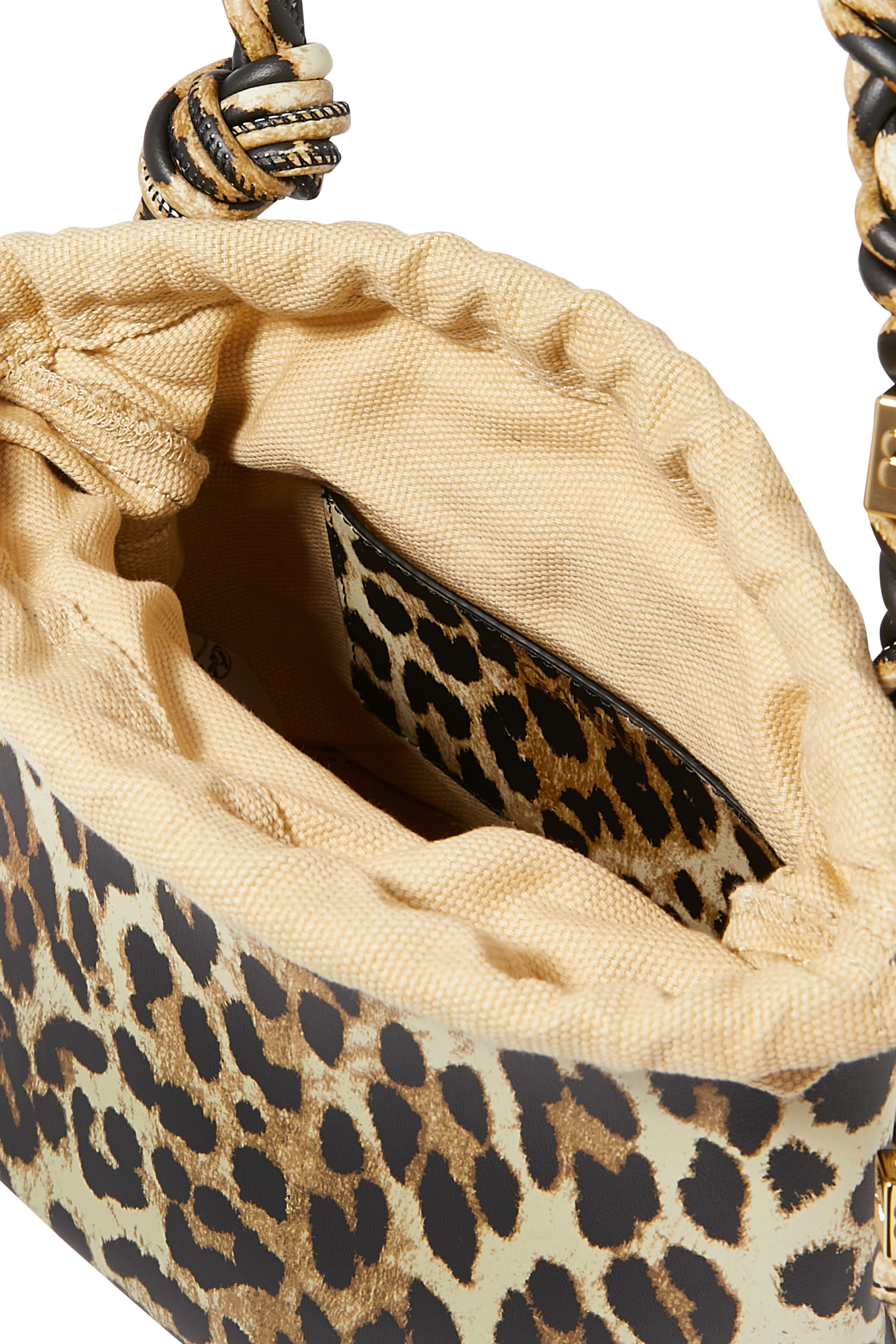 Leopard Print Bou Bucket Bag