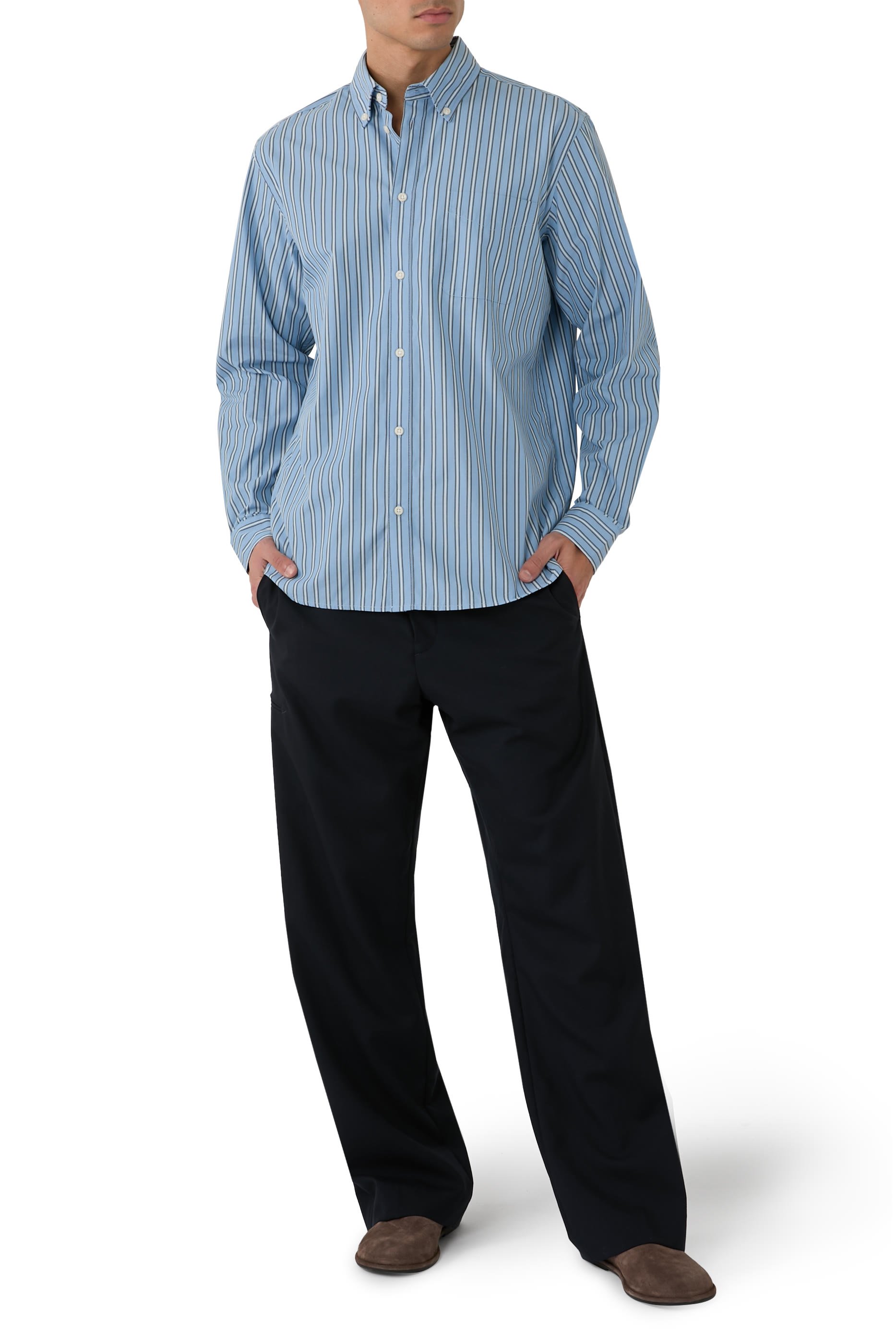 Kent Stripe Poplin Shirt 