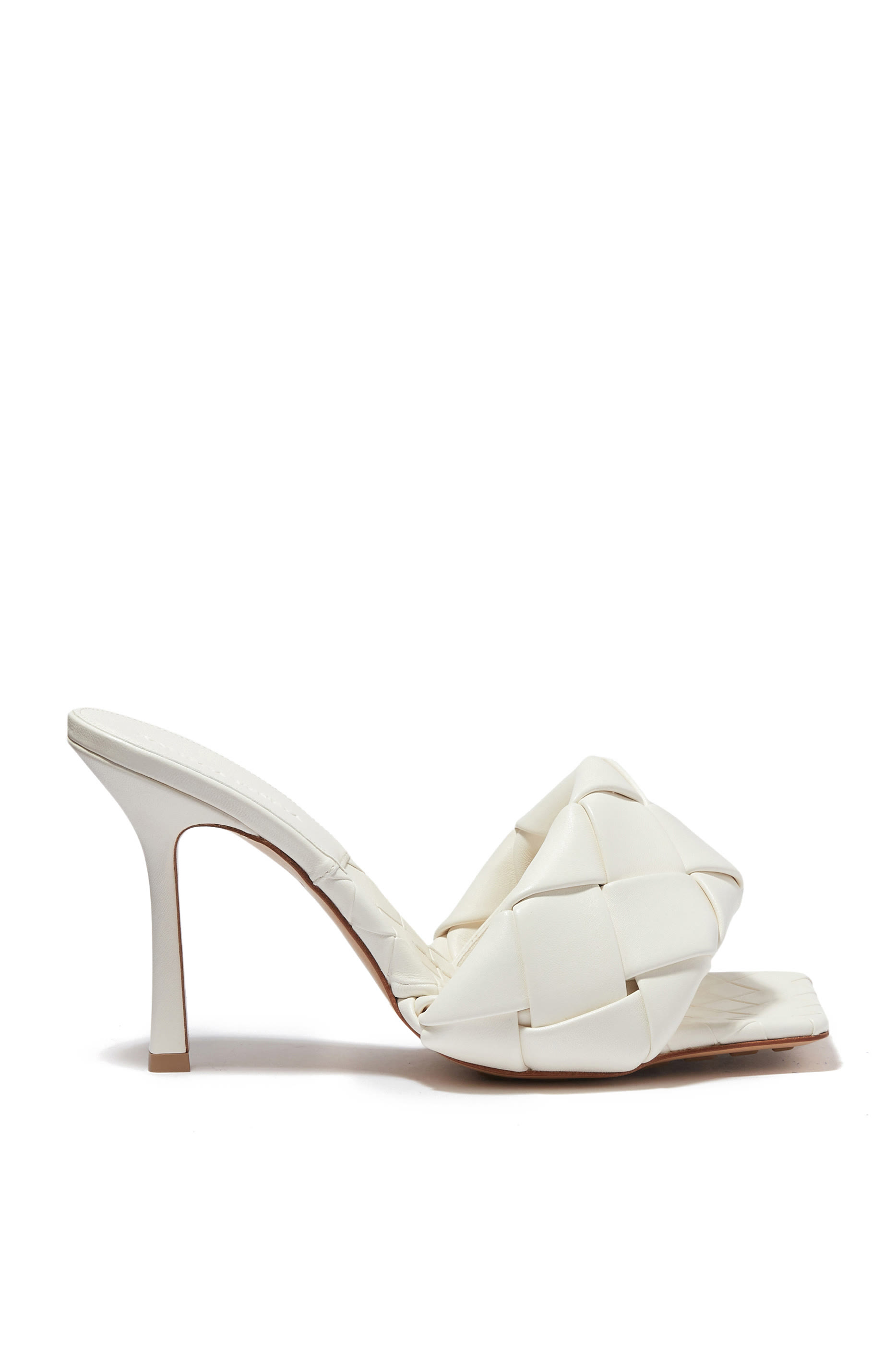 Lido Intrecciato 90 Leather Mules