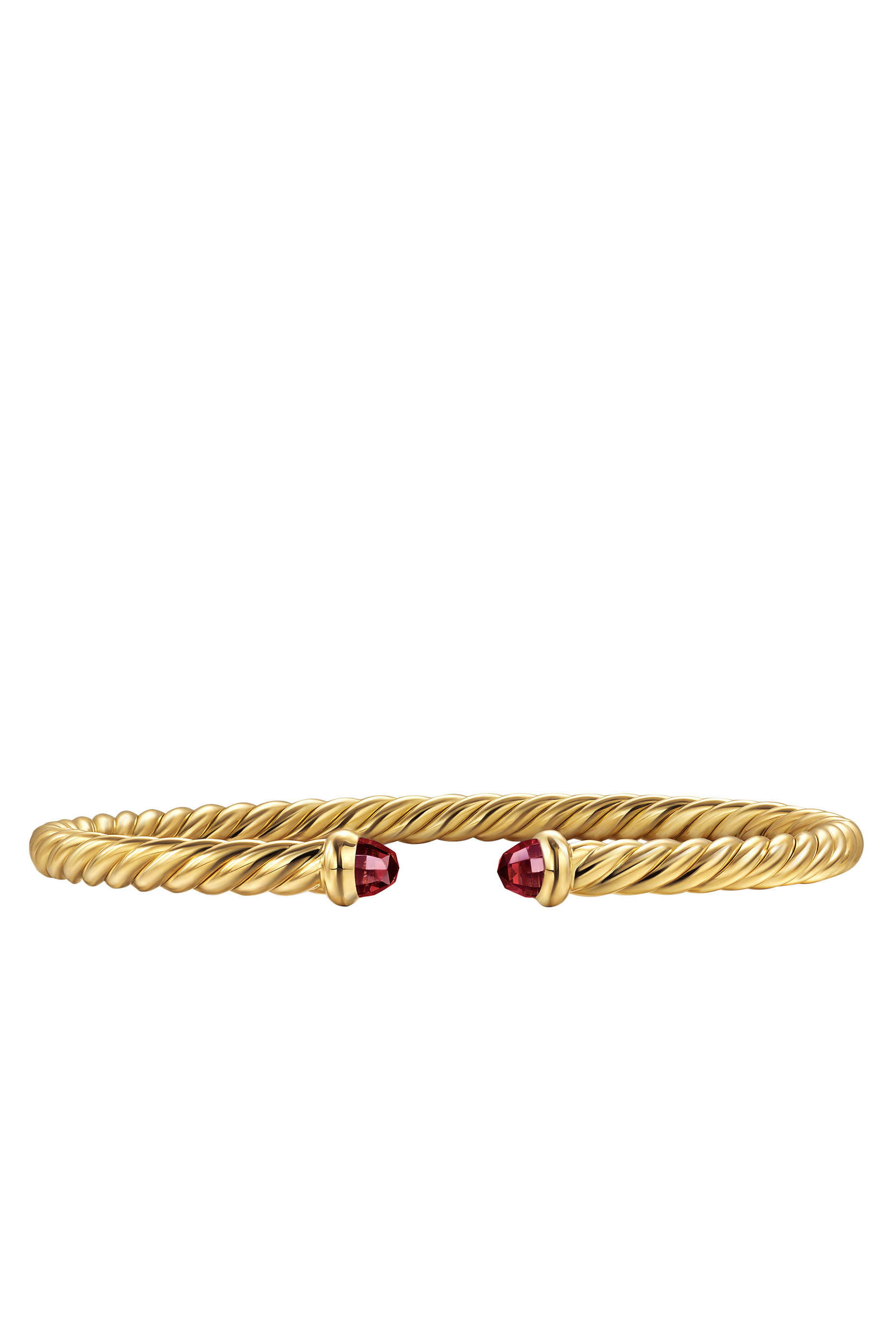 Cablespira® Flex Bracelet, 18K Yellow Gold & Rhodolite Garnet