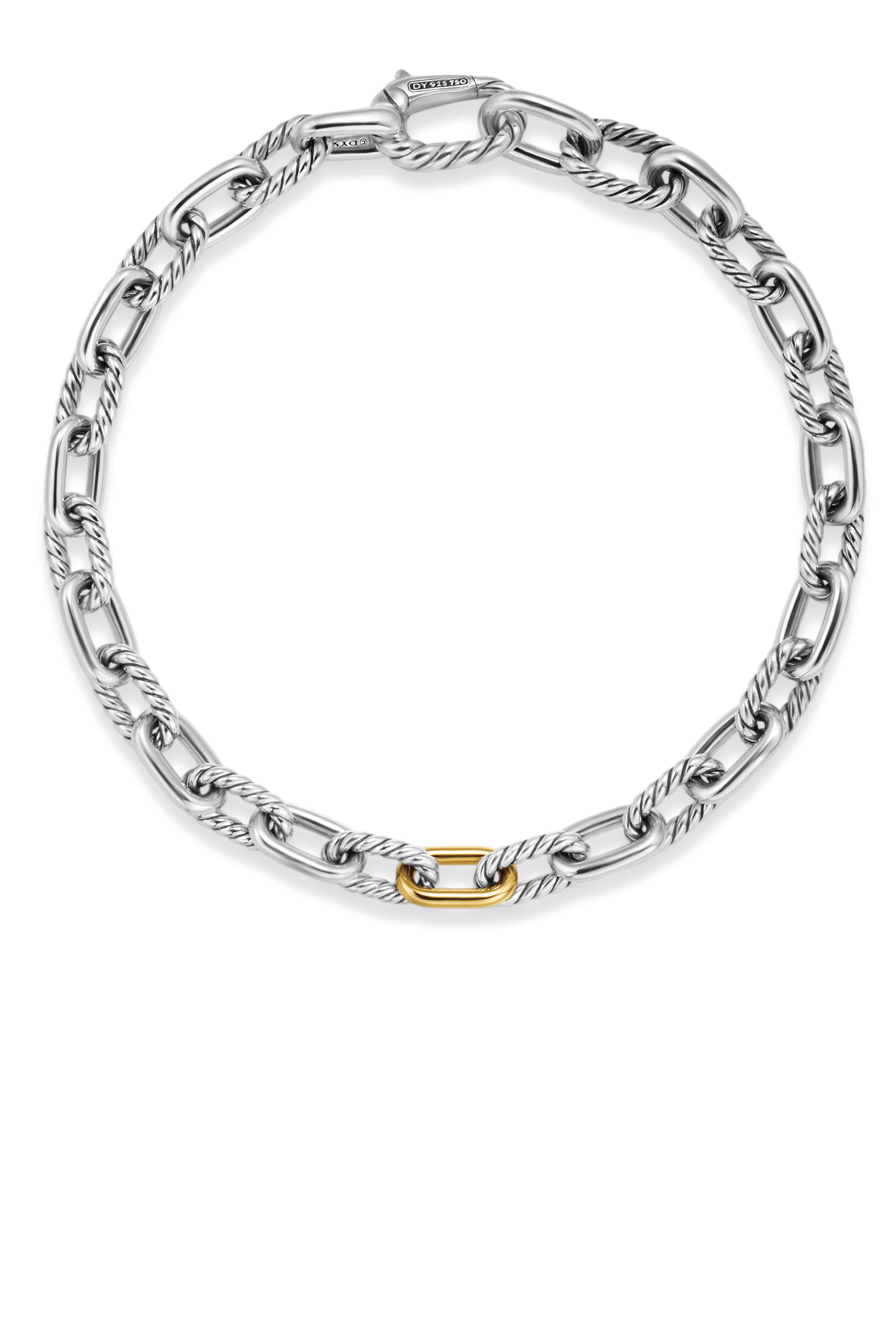 DY Madison&reg; Chain Bracelet, Sterling Silver, 18k Yellow Gold