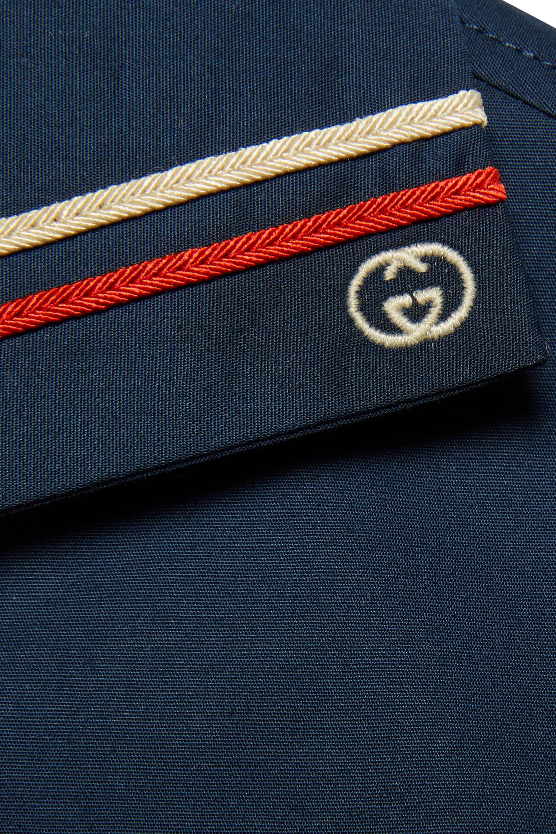 KIds Interlocking G Embroidered Shirt