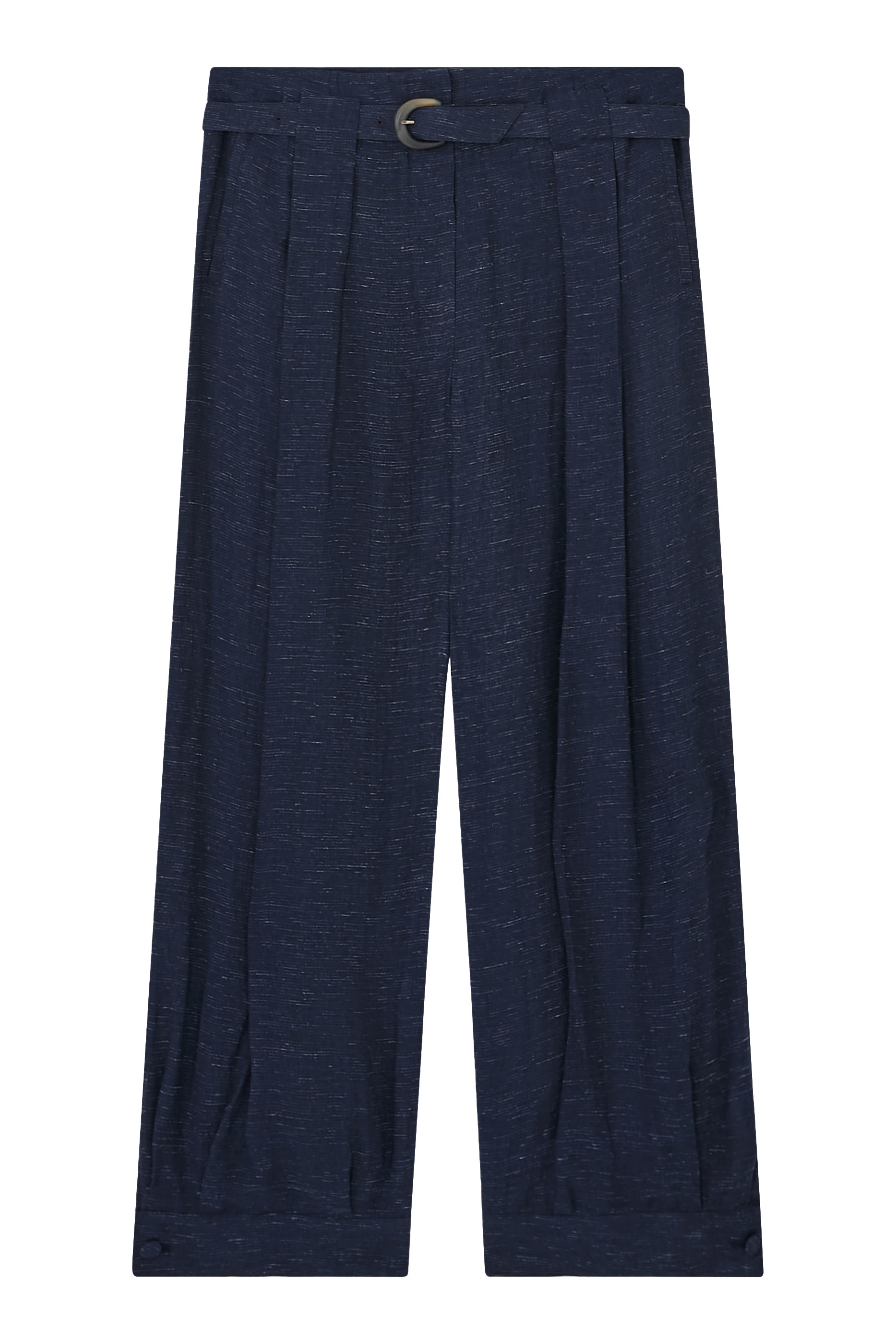 Straight-Leg Belted Pants