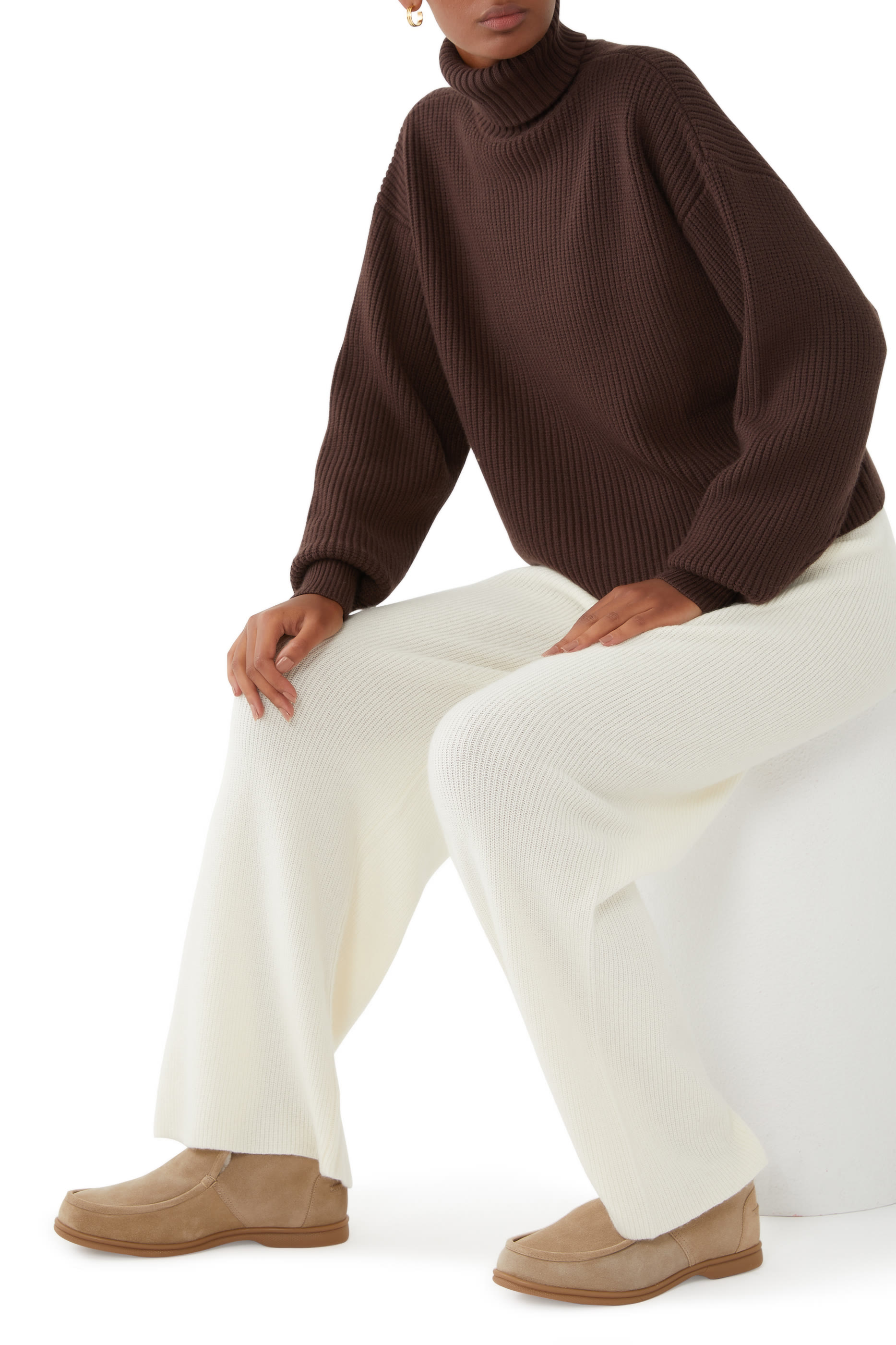 Lace-Up Boots in Stiff Merinillo