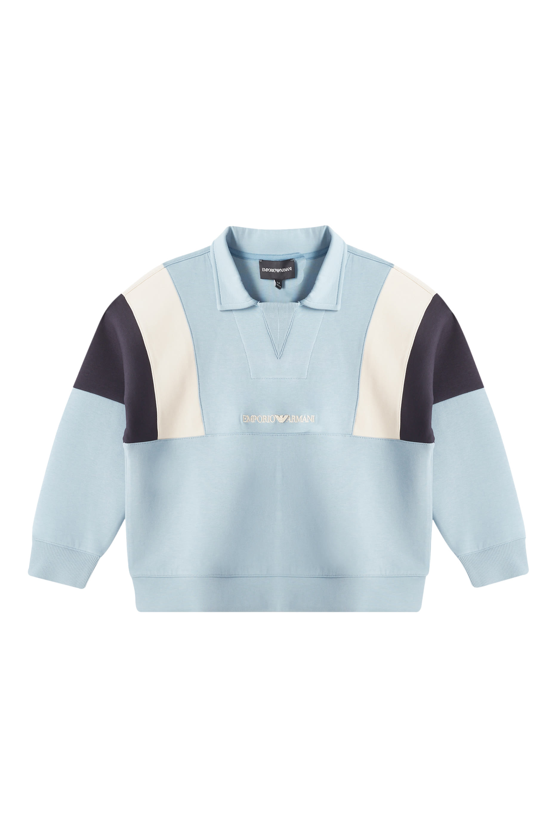 Kids Cotton-Blend Collared Sweatshirt