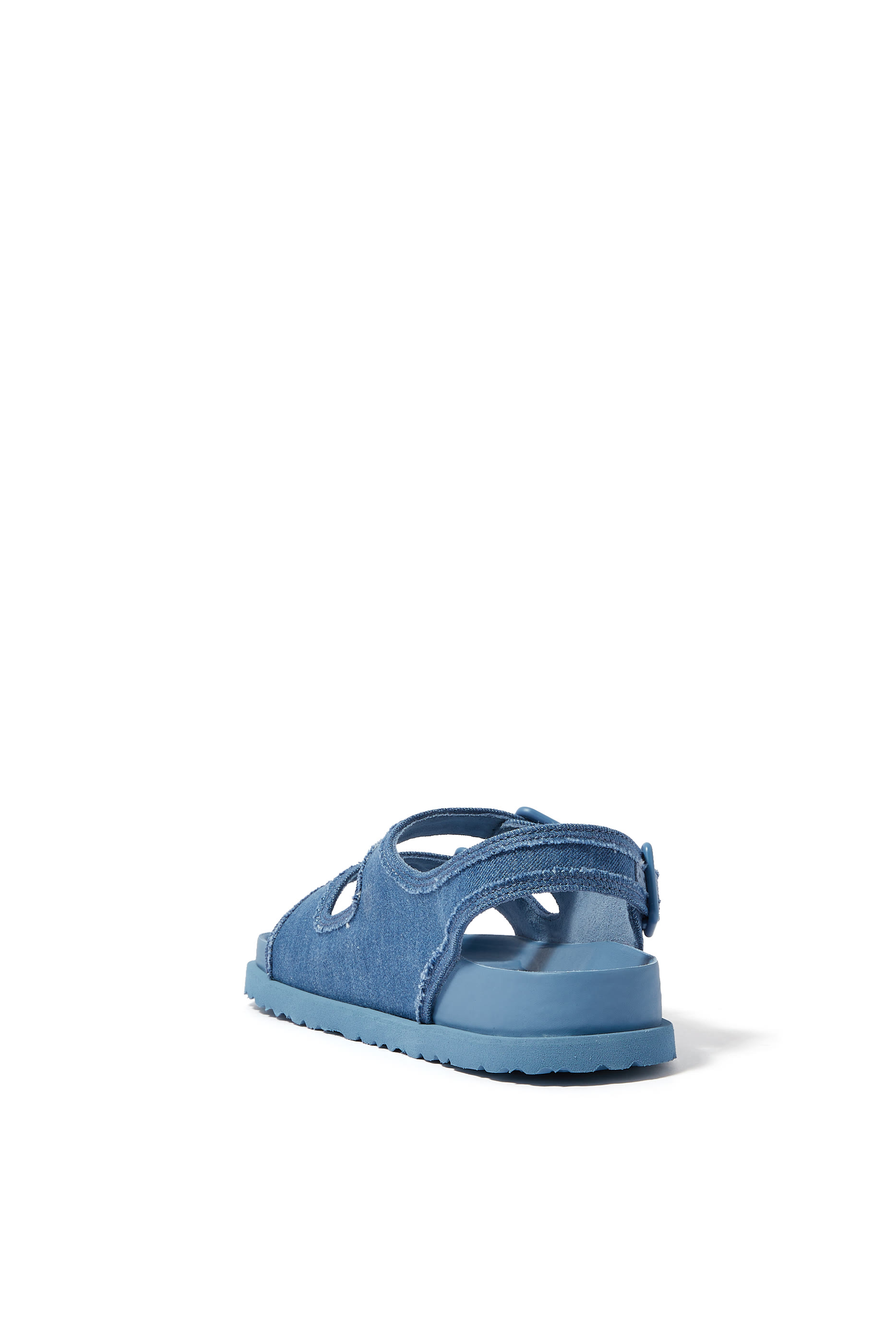 Milano Washed Denim Flat Sandal