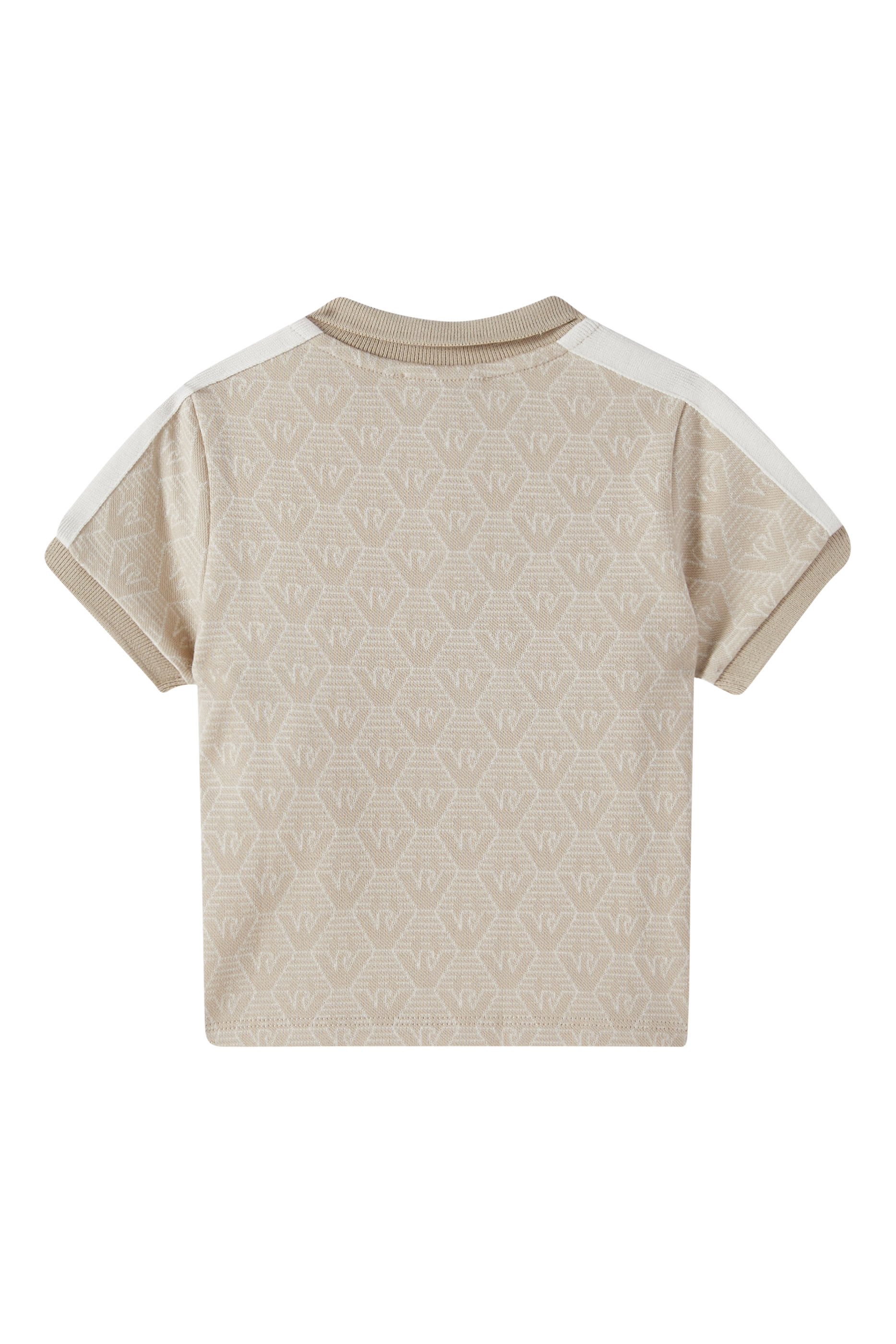 Kids All-Over Eagle Jacquard Jersey Polo Shirt