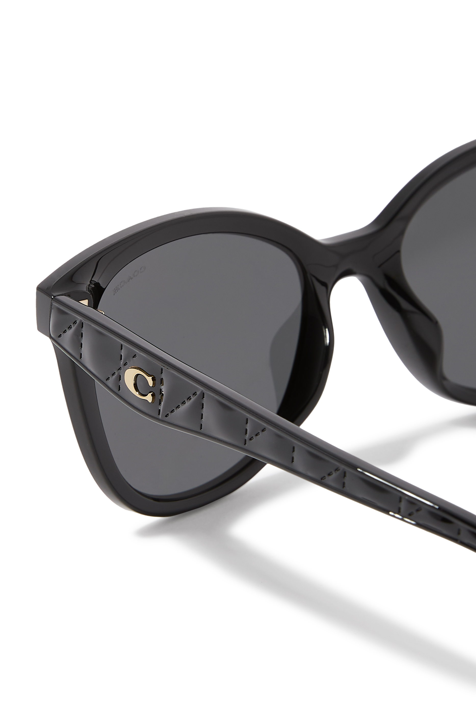 Quilted Tabby Round Sunglasses