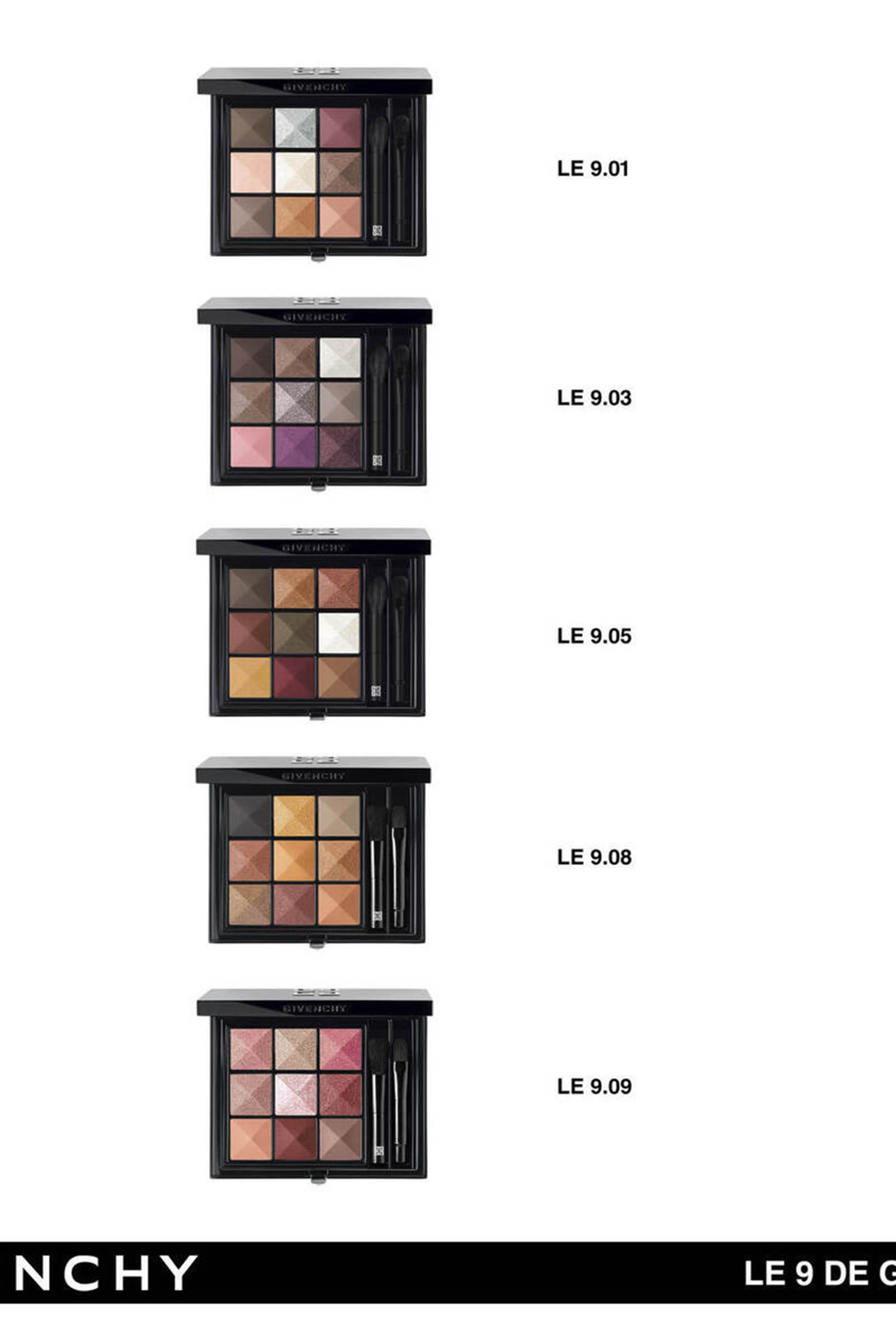 Le 9 De Givenchy, High-Pigmentation & Multi-Finish Eyeshadow Palette