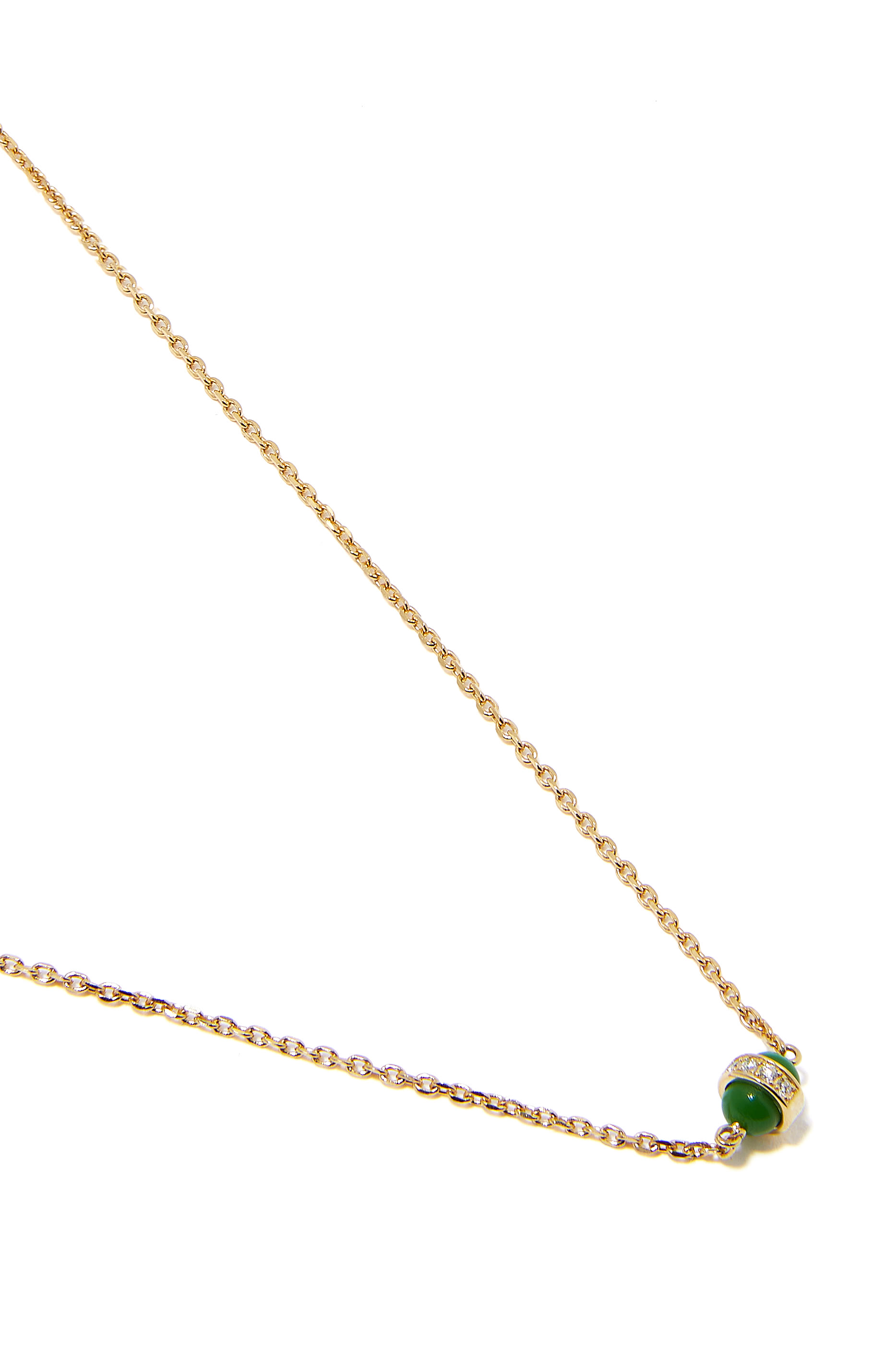 The Single Chlorine Necklace, 18k Yellow Gold & Diamonds
