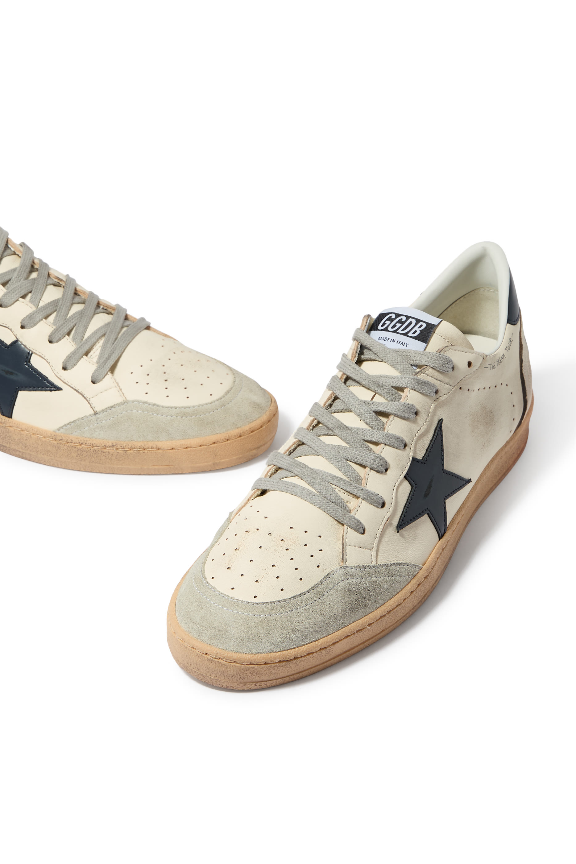 Ball Star Sneakers with Blue Star and Heel Tab