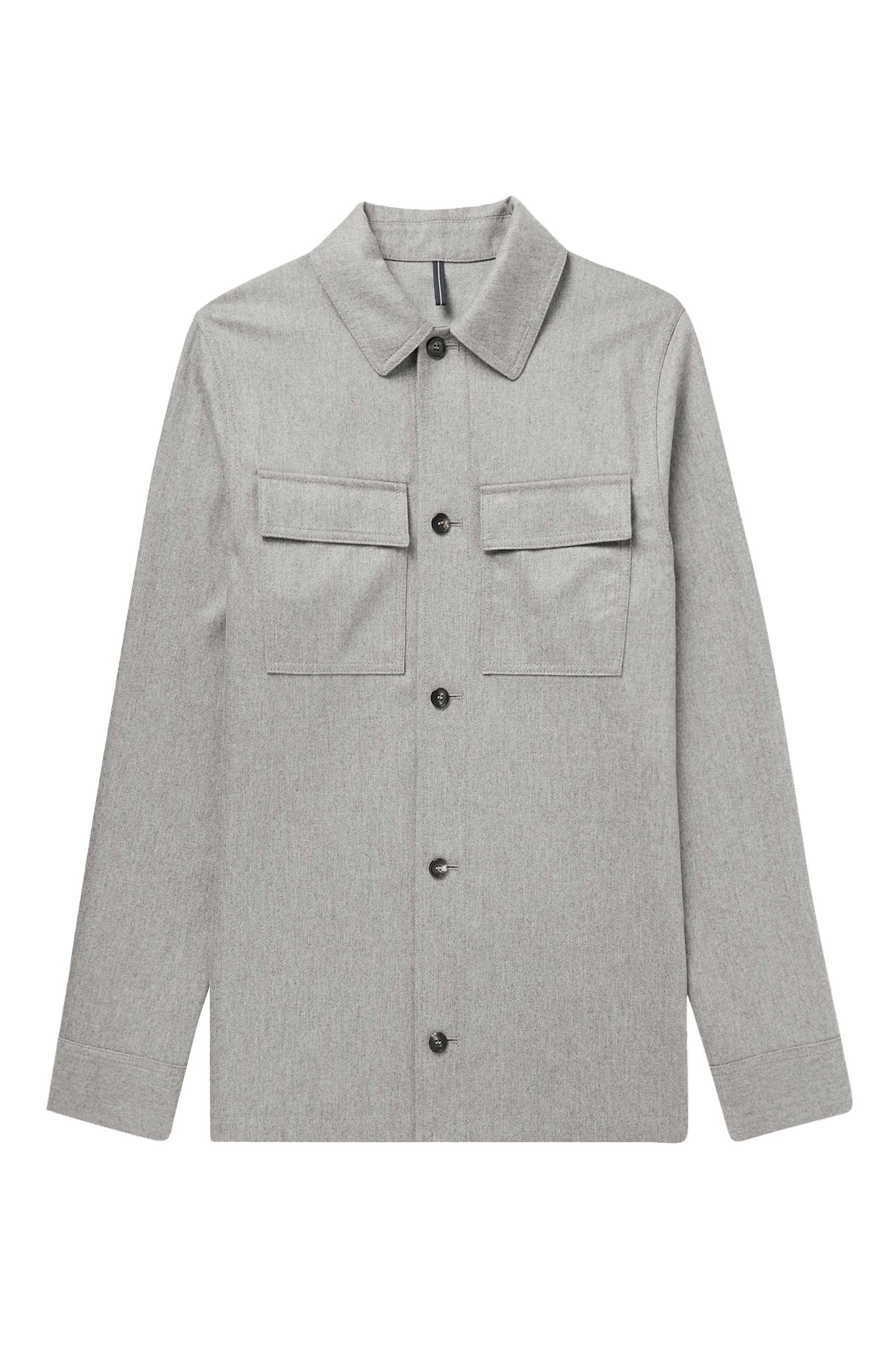 Wool and Cashmere Flannel Overshirt