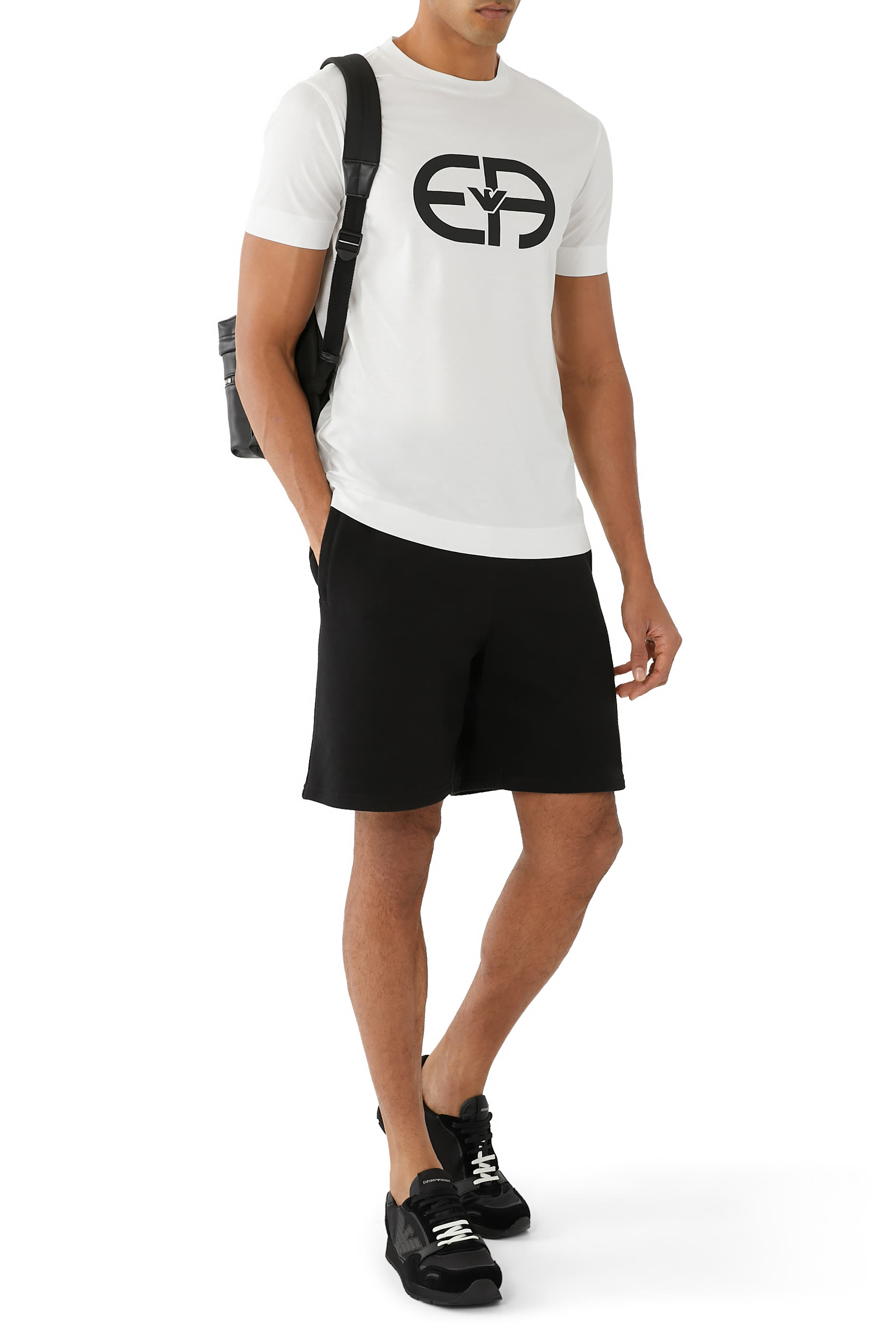 Mesh Eagle Patch Sneakers